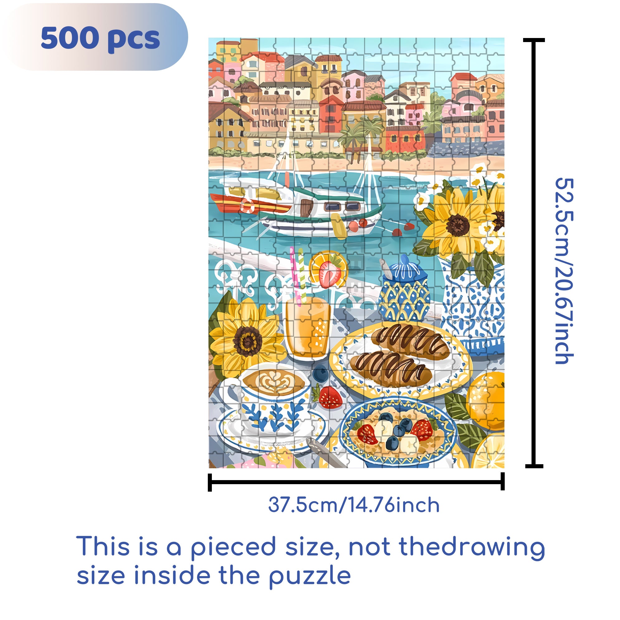Good Morning 500pcs/1000pcs Jigsaw Puzzle, Scratch-Resistant, Interactive Family Game & Brain-Boosting DIY Decor, Perfect for Halloween, Christmas & New Year Gifts, Family Puzzle Game