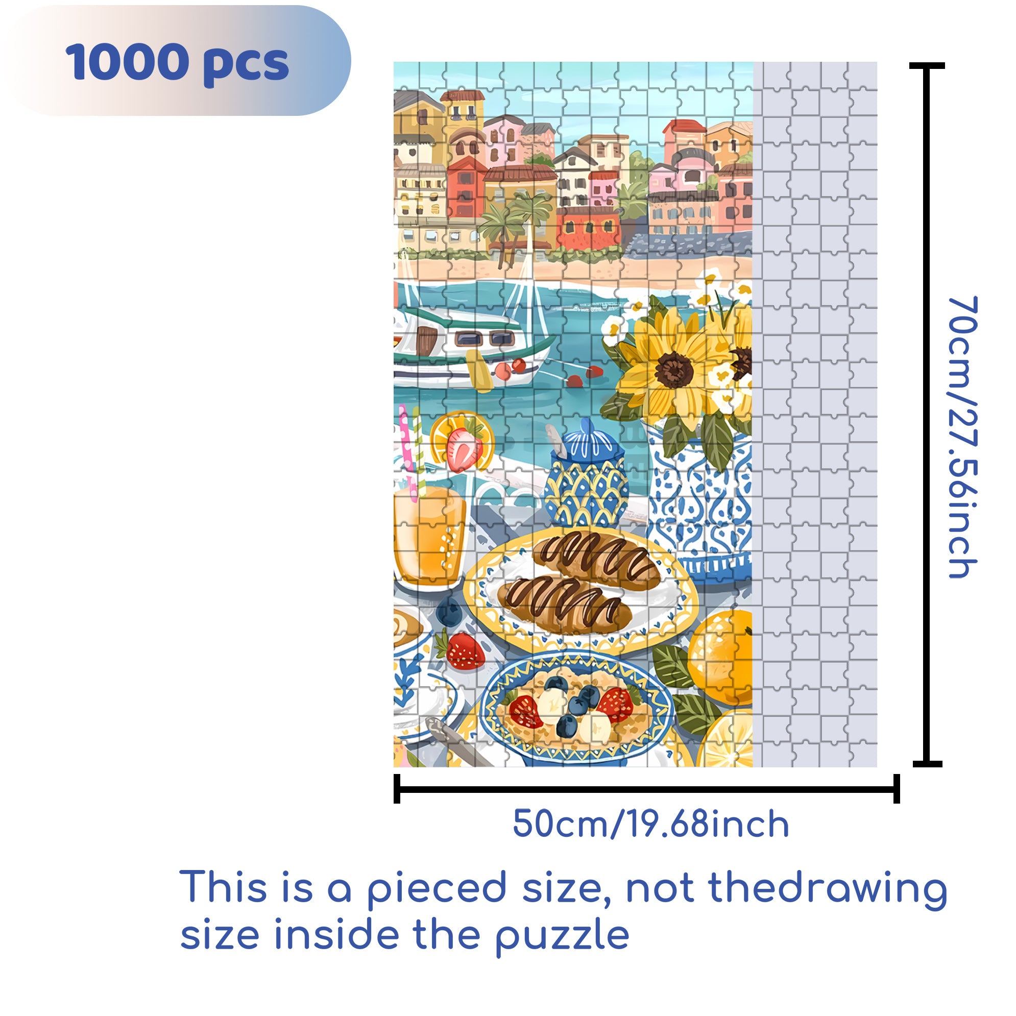 Good Morning 500pcs/1000pcs Jigsaw Puzzle, Scratch-Resistant, Interactive Family Game & Brain-Boosting DIY Decor, Perfect for Halloween, Christmas & New Year Gifts, Family Puzzle Game