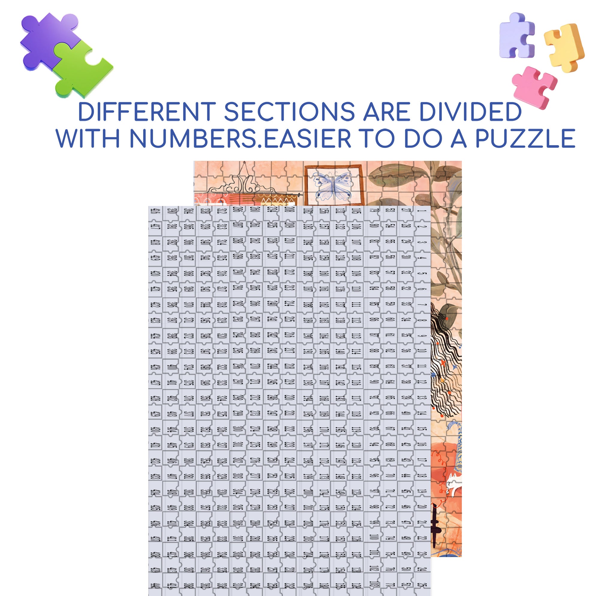 Hello 500pcs/1000pcs Jigsaw Puzzle, Scratch-Resistant, Interactive Family Game & Brain-Boosting DIY Decor, Perfect for Halloween, Christmas & New Year Gifts, Family Puzzle Game