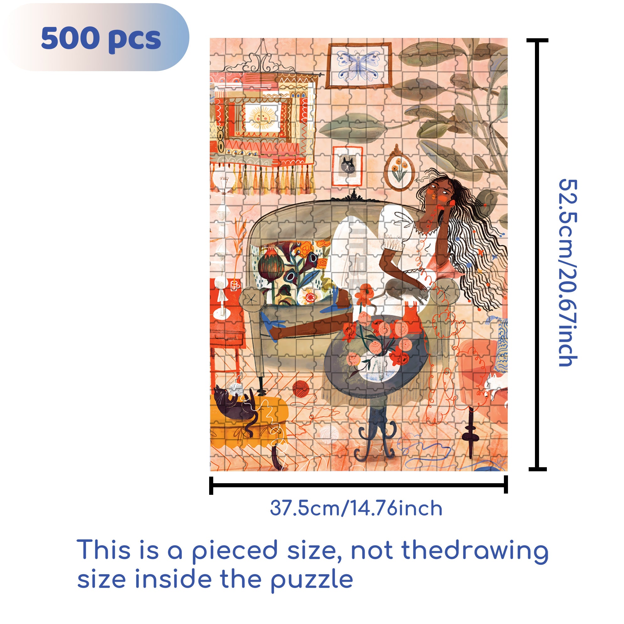 Hello 500pcs/1000pcs Jigsaw Puzzle, Scratch-Resistant, Interactive Family Game & Brain-Boosting DIY Decor, Perfect for Halloween, Christmas & New Year Gifts, Family Puzzle Game