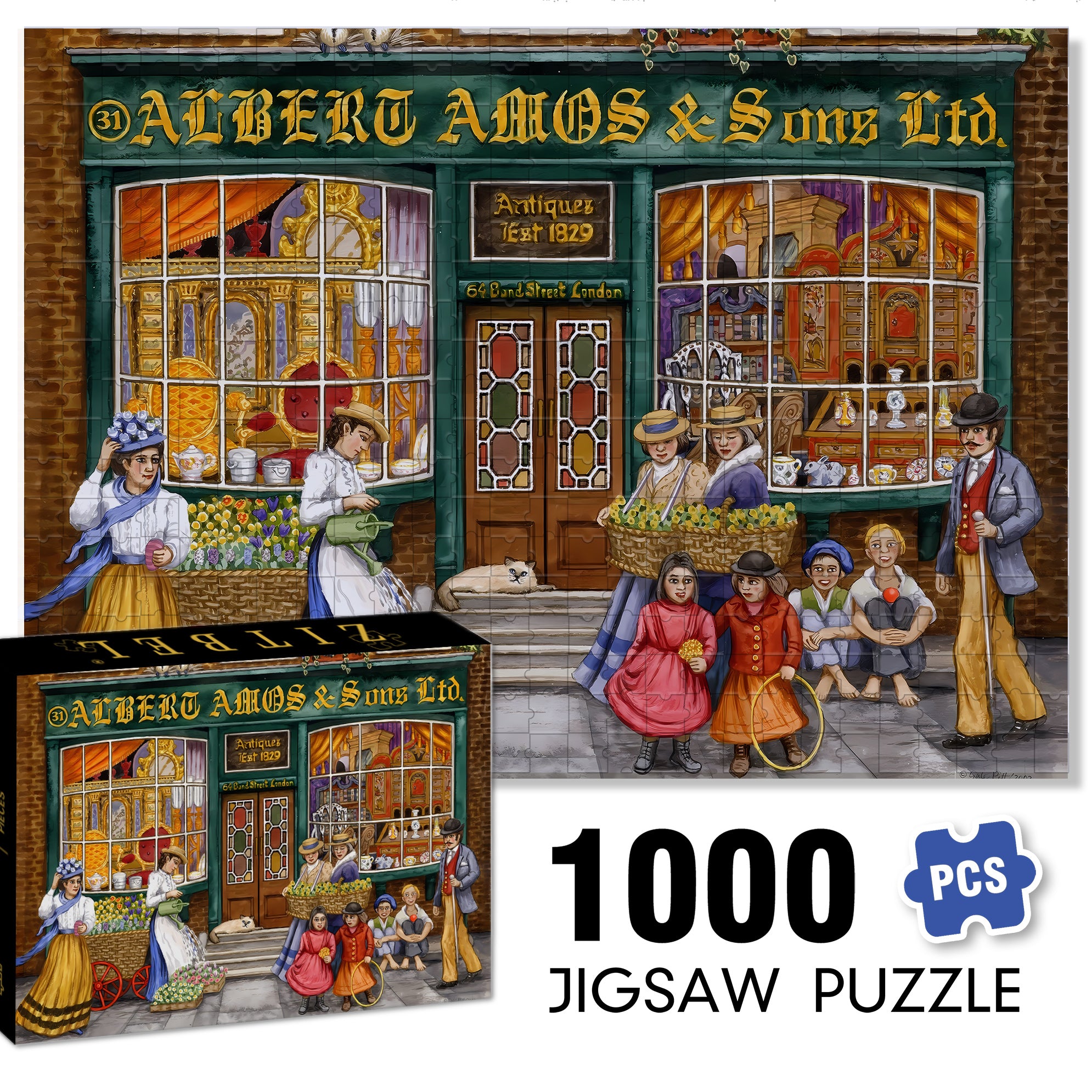 In London 500pcs/1000pcs Jigsaw Puzzle, Scratch-Resistant, Interactive Family Game & Brain-Boosting DIY Decor, Perfect for Halloween, Christmas & New Year Gifts, Family Puzzle Game