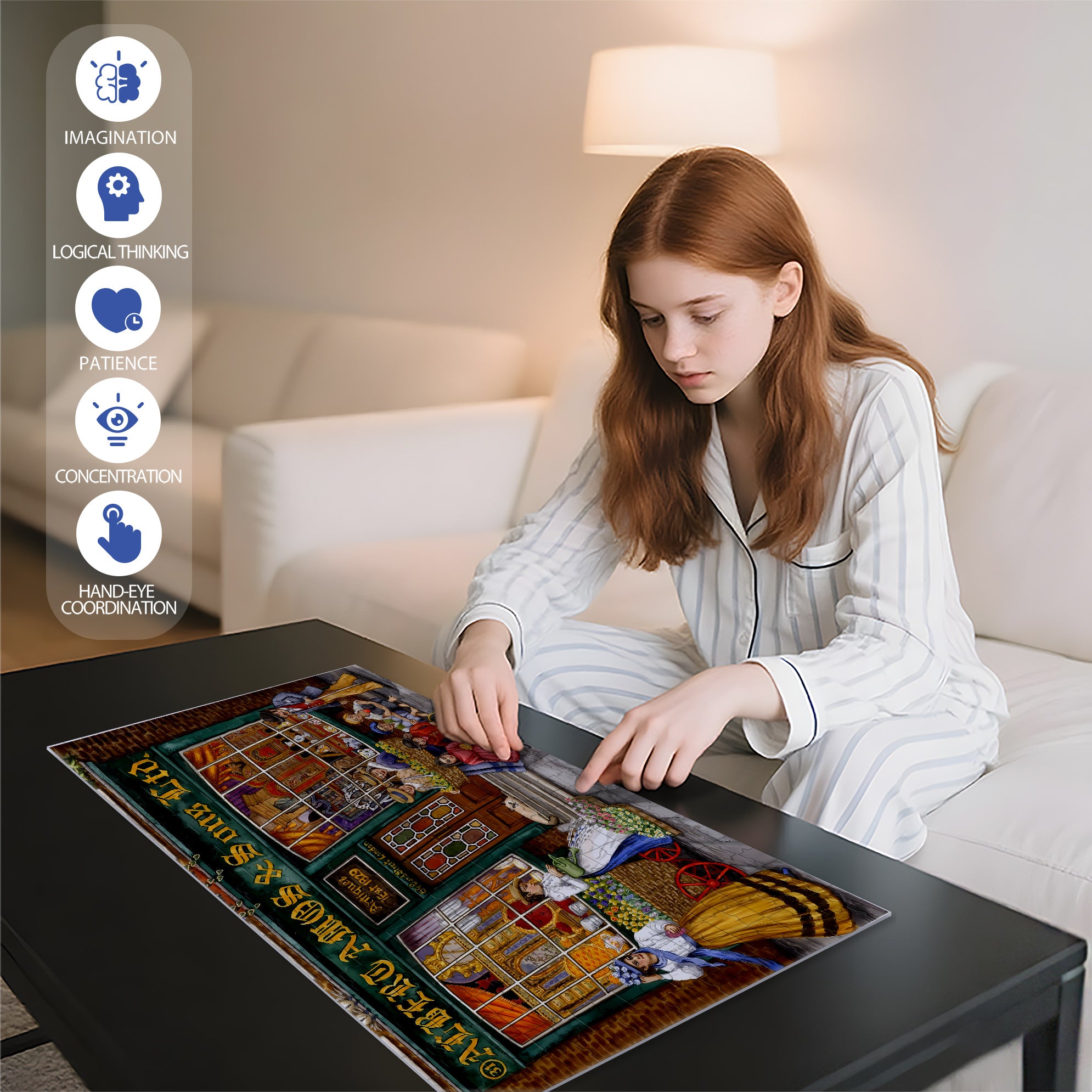 In London 500pcs/1000pcs Jigsaw Puzzle, Scratch-Resistant, Interactive Family Game & Brain-Boosting DIY Decor, Perfect for Halloween, Christmas & New Year Gifts, Family Puzzle Game