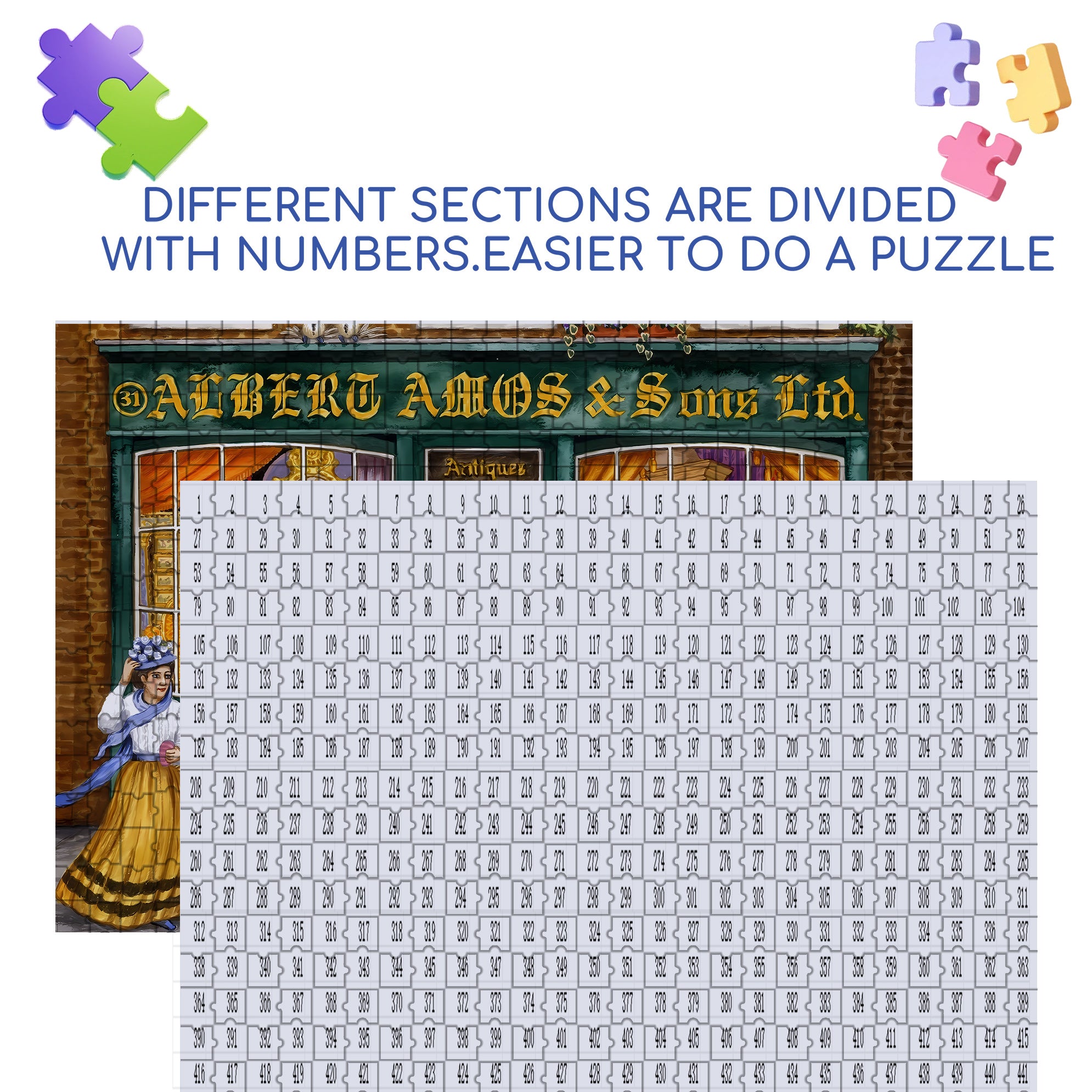 In London 500pcs/1000pcs Jigsaw Puzzle, Scratch-Resistant, Interactive Family Game & Brain-Boosting DIY Decor, Perfect for Halloween, Christmas & New Year Gifts, Family Puzzle Game