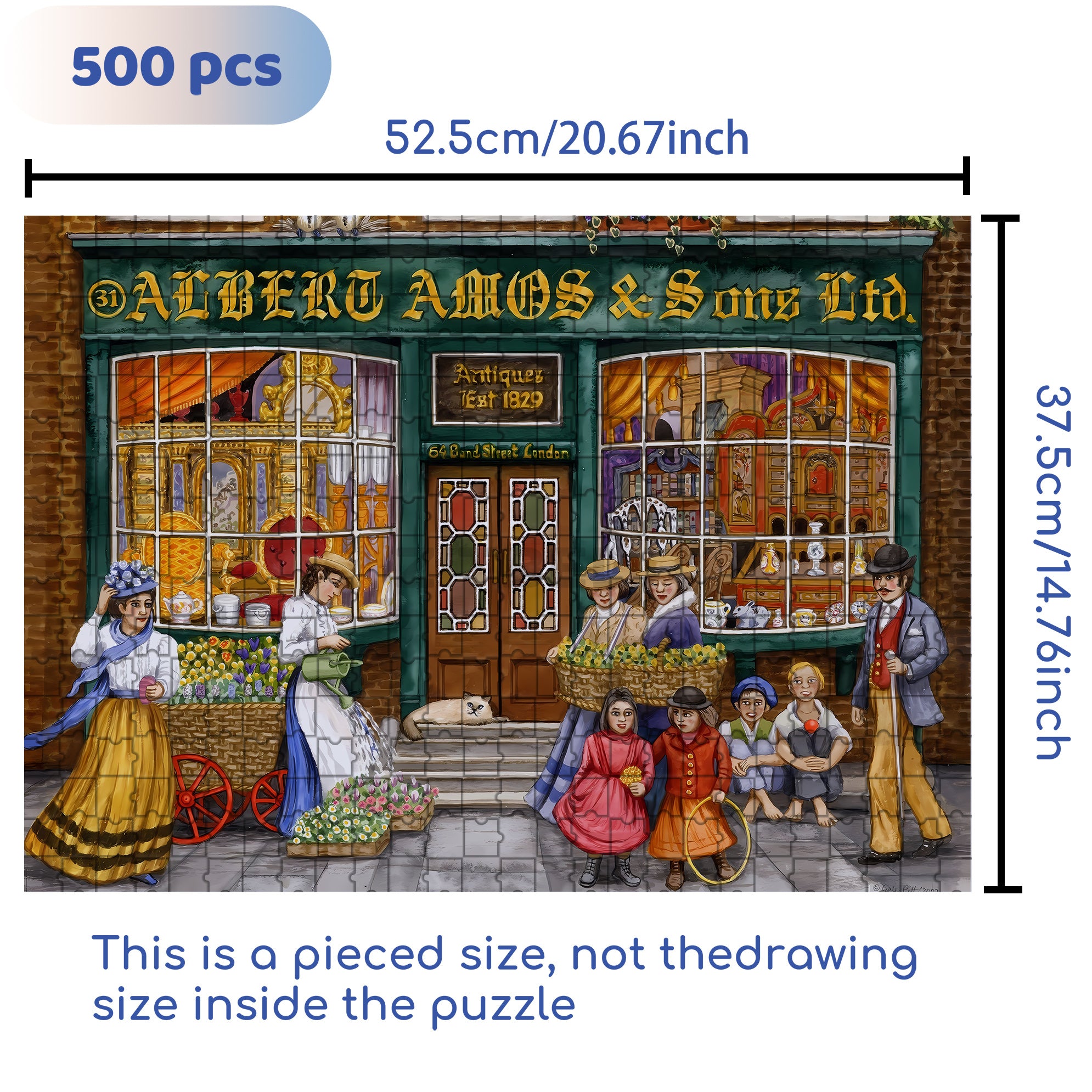 In London 500pcs/1000pcs Jigsaw Puzzle, Scratch-Resistant, Interactive Family Game & Brain-Boosting DIY Decor, Perfect for Halloween, Christmas & New Year Gifts, Family Puzzle Game