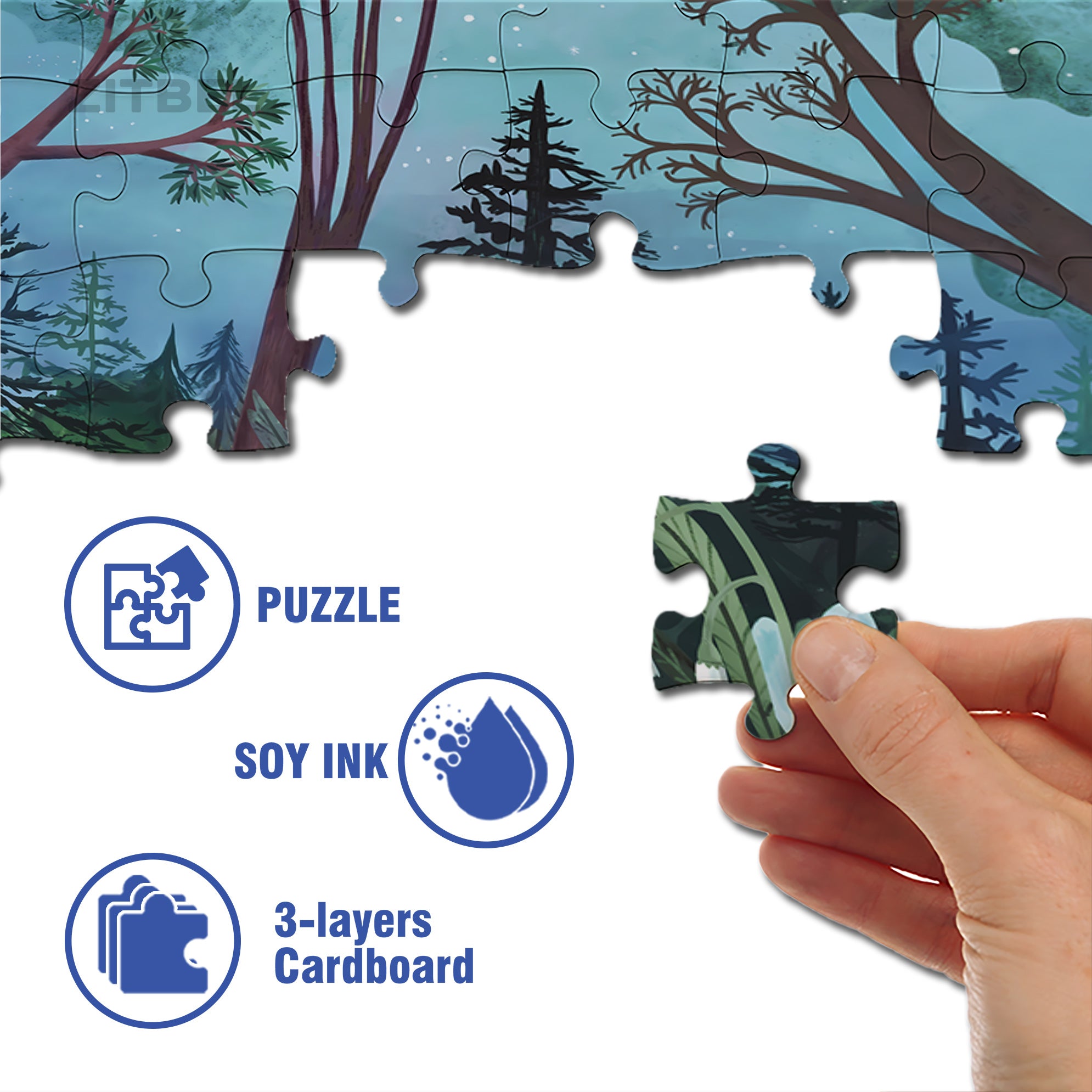 Jungle Concert 500pcs/1000pcs Jigsaw Puzzle, Scratch-Resistant, Interactive Family Game & Brain-Boosting DIY Decor, Perfect for Halloween, Christmas & New Year Gifts, Family Puzzle Game