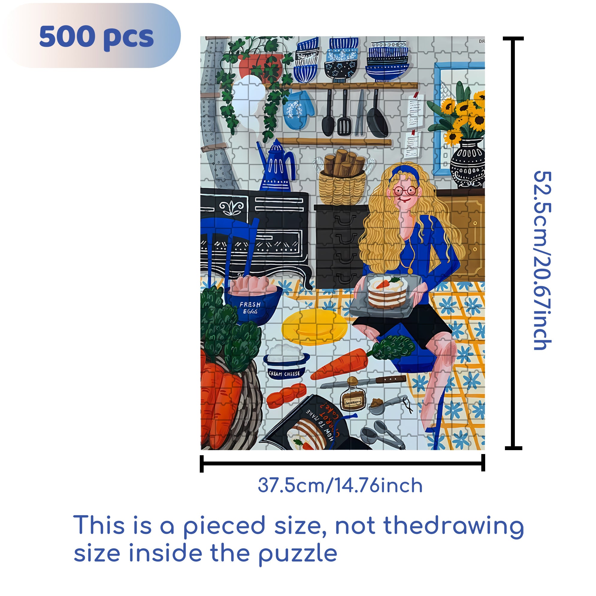 Kitchen Wizard 500pcs/1000pcs Jigsaw Puzzle, Scratch-Resistant, Interactive Family Game & Brain-Boosting DIY Decor, Perfect for Halloween, Christmas & New Year Gifts, Family Puzzle Game