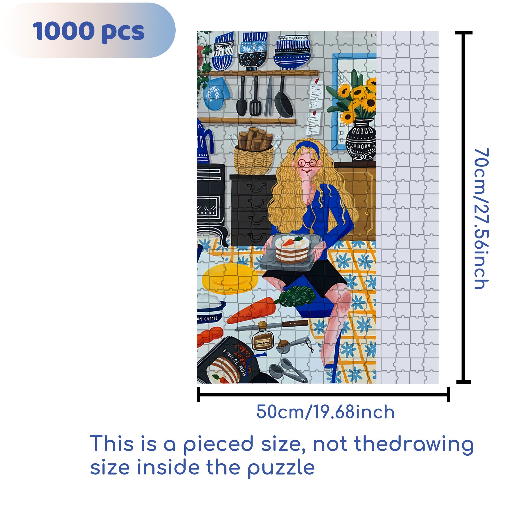 Kitchen Wizard 500pcs/1000pcs Jigsaw Puzzle, Scratch-Resistant, Interactive Family Game & Brain-Boosting DIY Decor, Perfect for Halloween, Christmas & New Year Gifts, Family Puzzle Game
