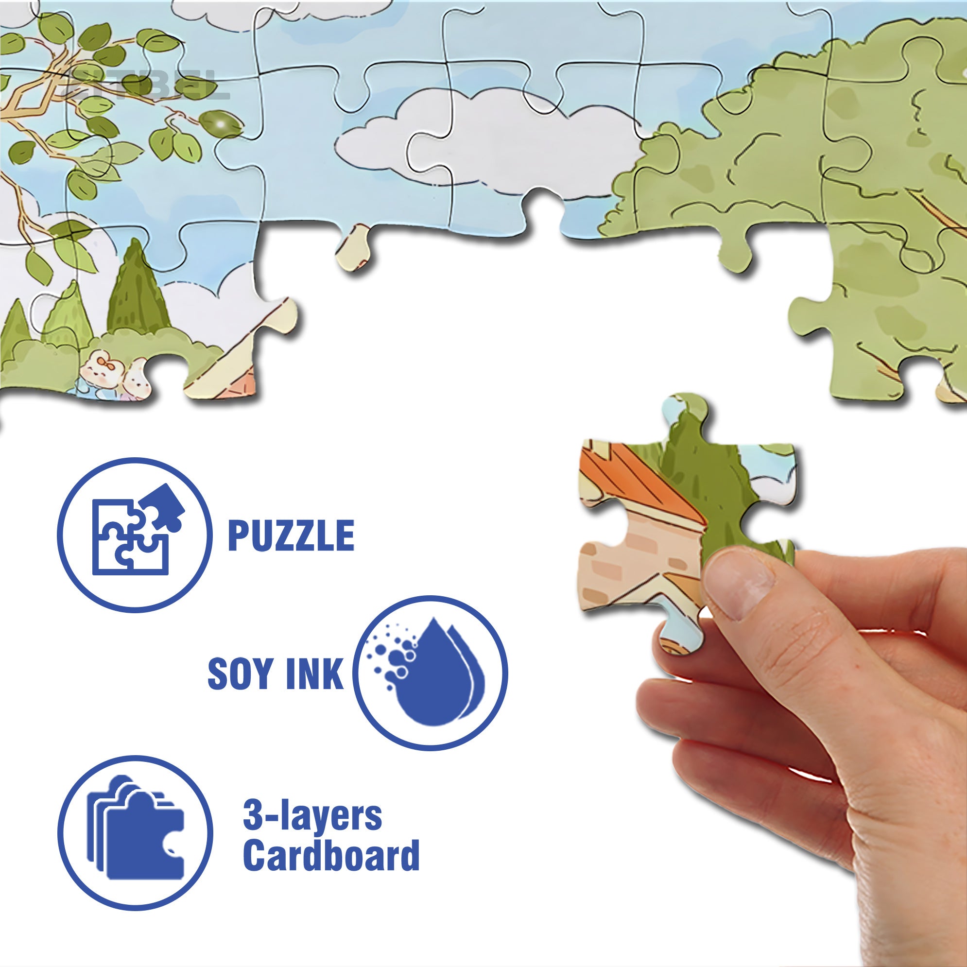 Love Flowers 500pcs/1000pcs Jigsaw Puzzle, Scratch-Resistant, Interactive Family Game & Brain-Boosting DIY Decor, Perfect for Halloween, Christmas & New Year Gifts, Family Puzzle Game