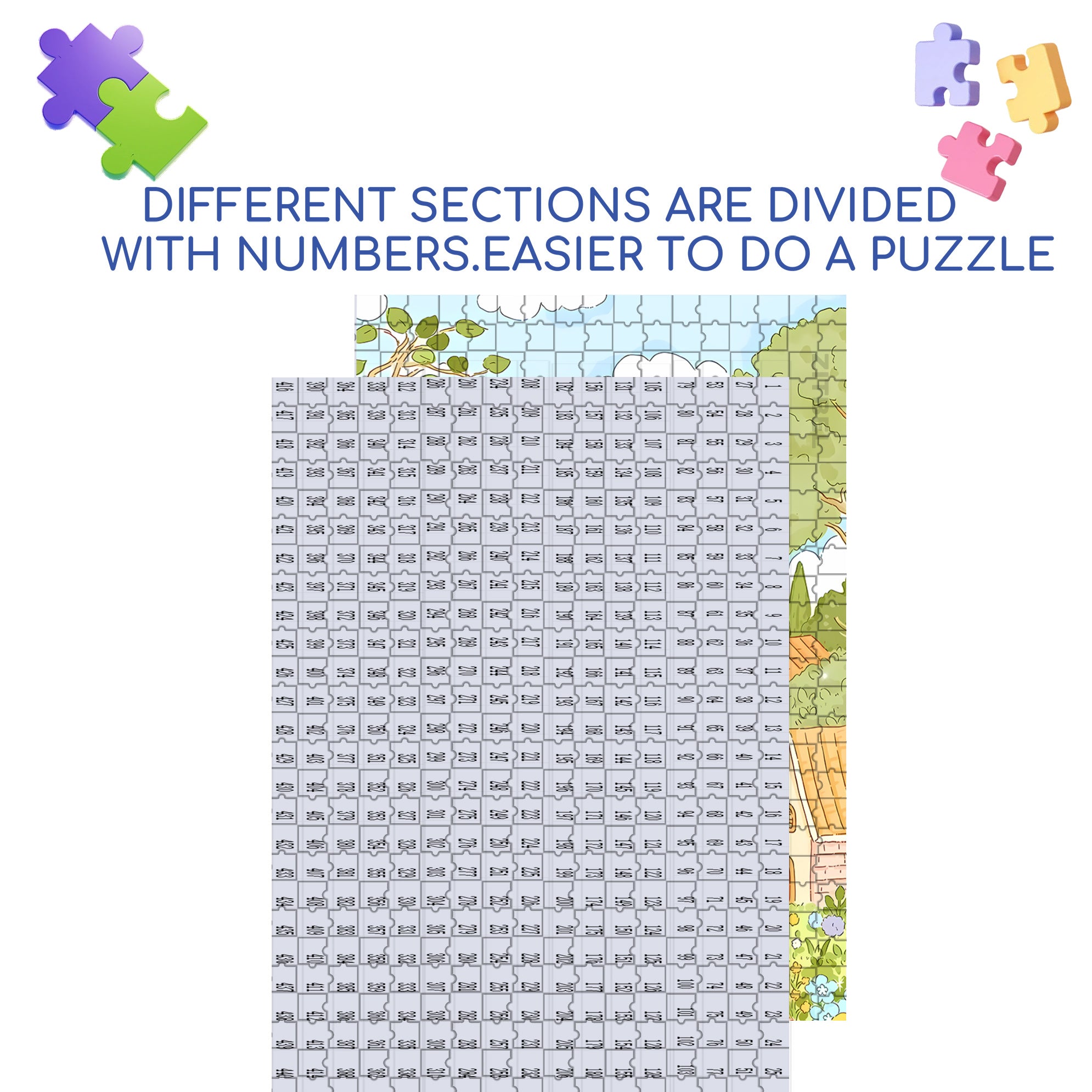 Love Flowers 500pcs/1000pcs Jigsaw Puzzle, Scratch-Resistant, Interactive Family Game & Brain-Boosting DIY Decor, Perfect for Halloween, Christmas & New Year Gifts, Family Puzzle Game