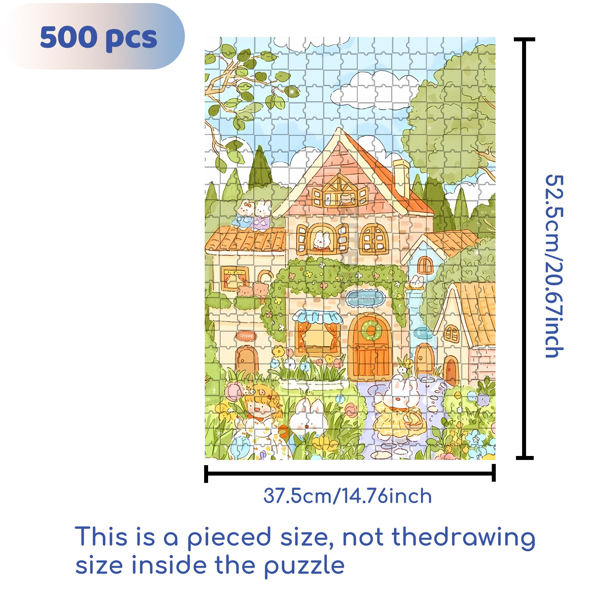 Love Flowers 500pcs/1000pcs Jigsaw Puzzle, Scratch-Resistant, Interactive Family Game & Brain-Boosting DIY Decor, Perfect for Halloween, Christmas & New Year Gifts, Family Puzzle Game