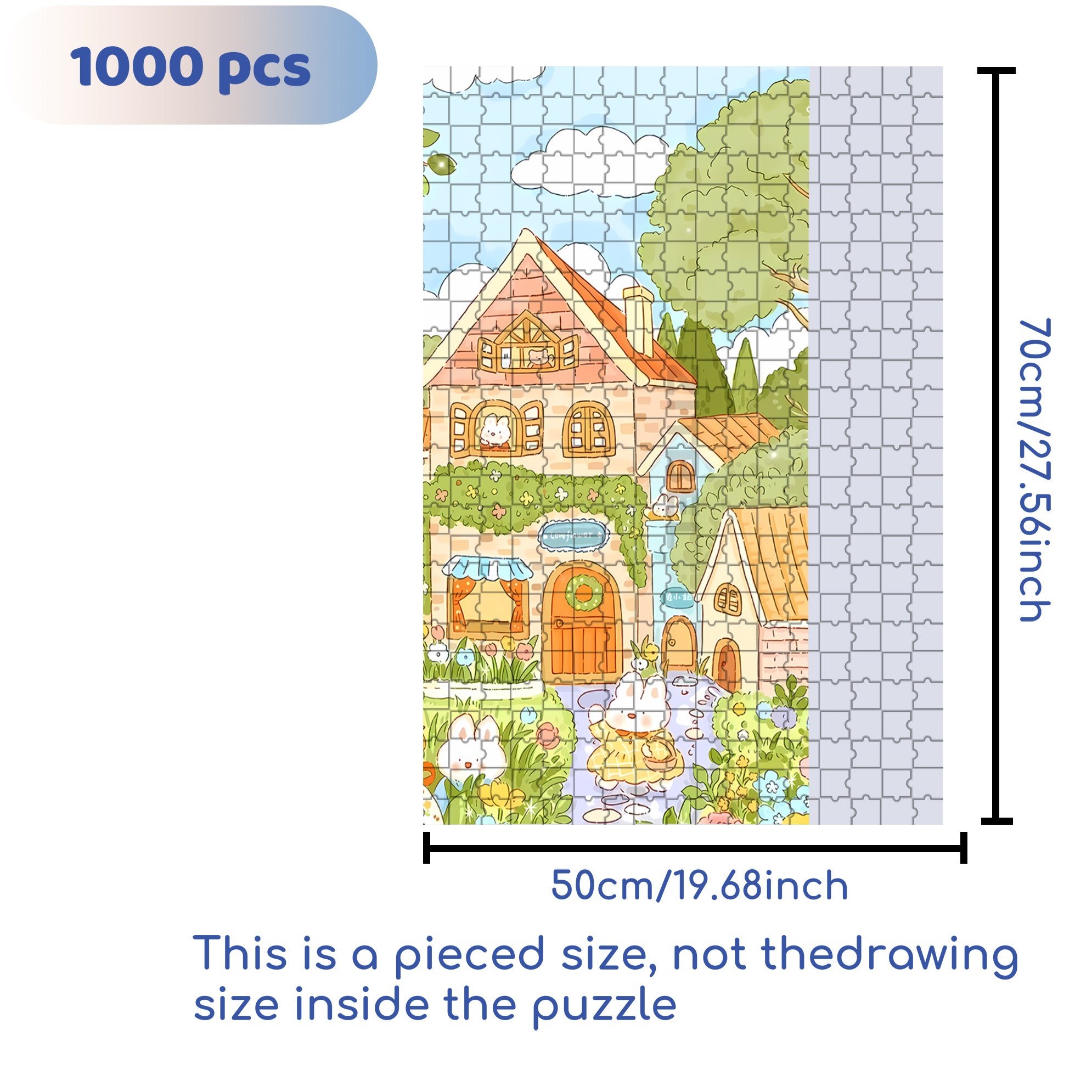 Love Flowers 500pcs/1000pcs Jigsaw Puzzle, Scratch-Resistant, Interactive Family Game & Brain-Boosting DIY Decor, Perfect for Halloween, Christmas & New Year Gifts, Family Puzzle Game