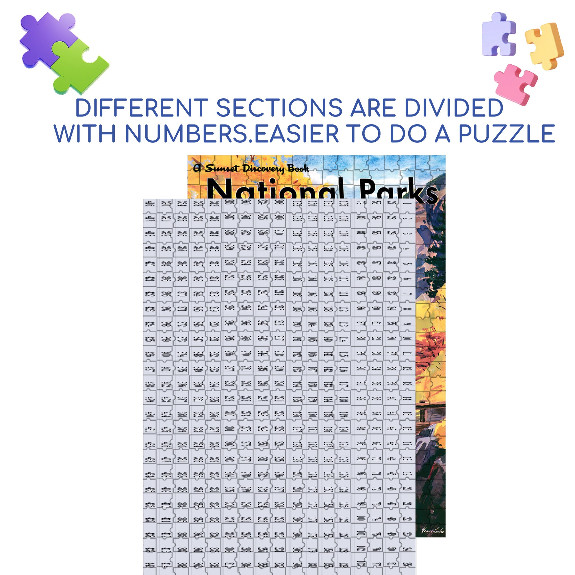 National Park 500pcs/1000pcs Jigsaw Puzzle, Scratch-Resistant, Interactive Family Game & Brain-Boosting DIY Decor, Perfect for Halloween, Christmas & New Year Gifts, Family Puzzle Game