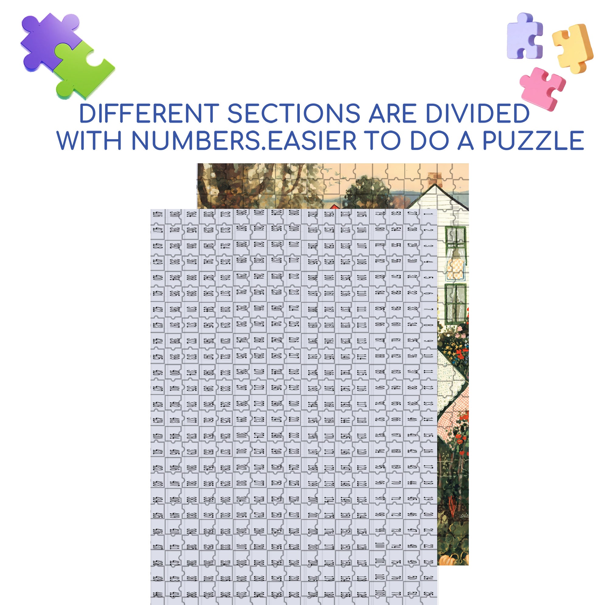 October 500pcs/1000pcs Jigsaw Puzzle, Scratch-Resistant, Interactive Family Game & Brain-Boosting DIY Decor, Perfect for Halloween, Christmas & New Year Gifts, Family Puzzle Game