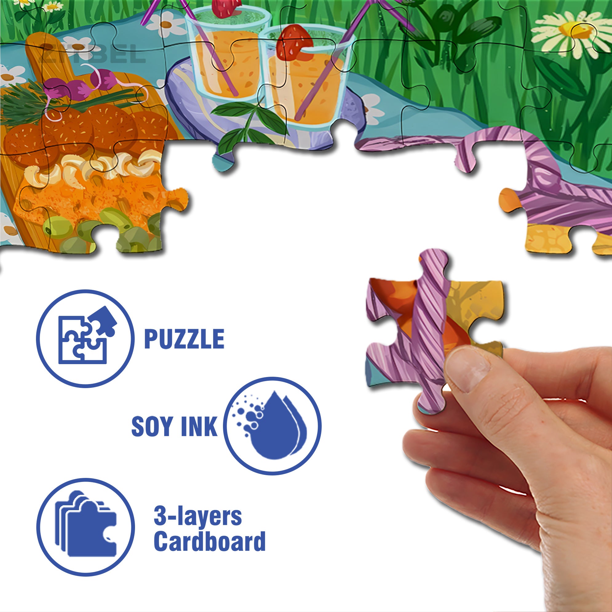 Picnicker 500pcs/1000pcs Jigsaw Puzzle, Scratch-Resistant, Interactive Family Game & Brain-Boosting DIY Decor, Perfect for Halloween, Christmas & New Year Gifts, Family Puzzle Game