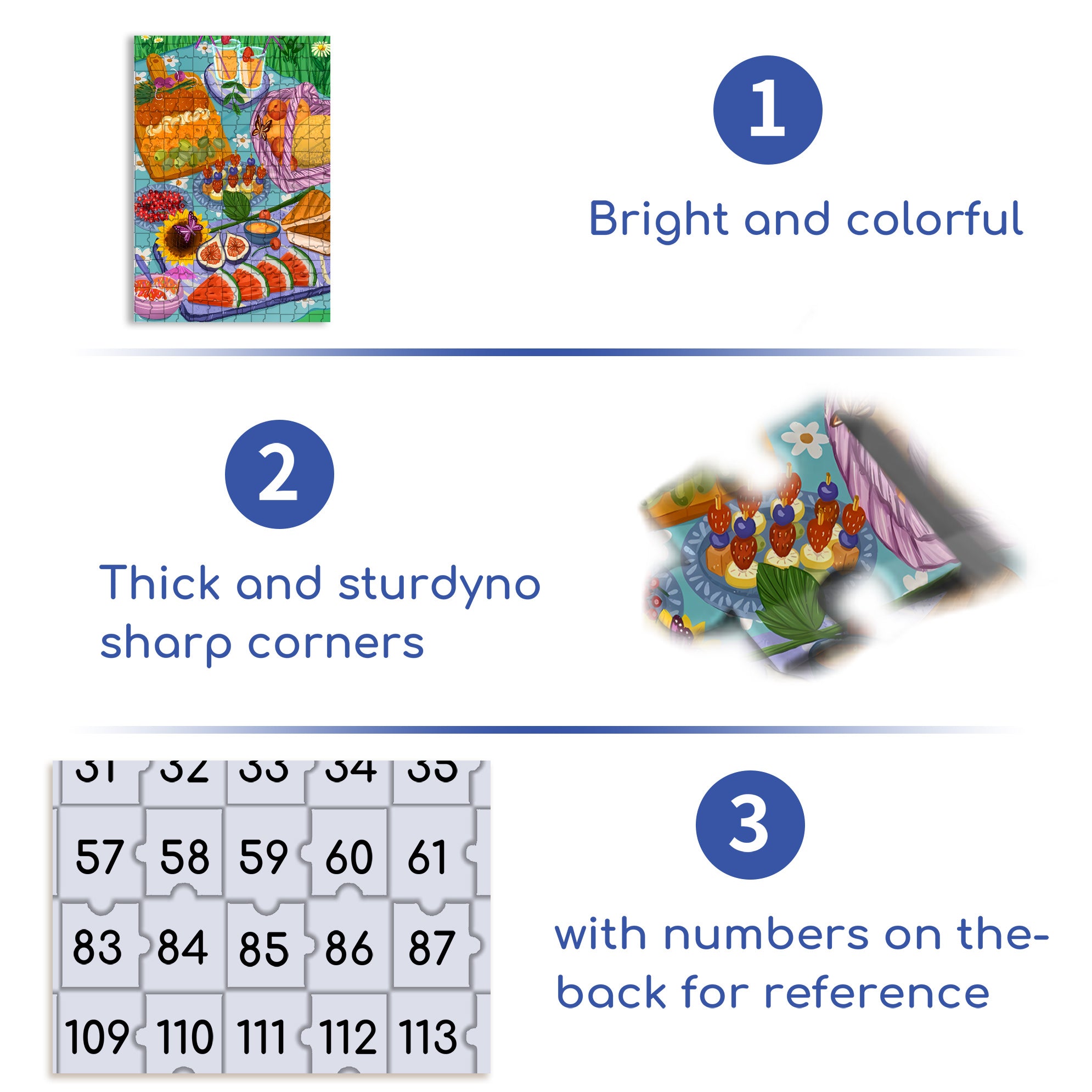 Picnicker 500pcs/1000pcs Jigsaw Puzzle, Scratch-Resistant, Interactive Family Game & Brain-Boosting DIY Decor, Perfect for Halloween, Christmas & New Year Gifts, Family Puzzle Game
