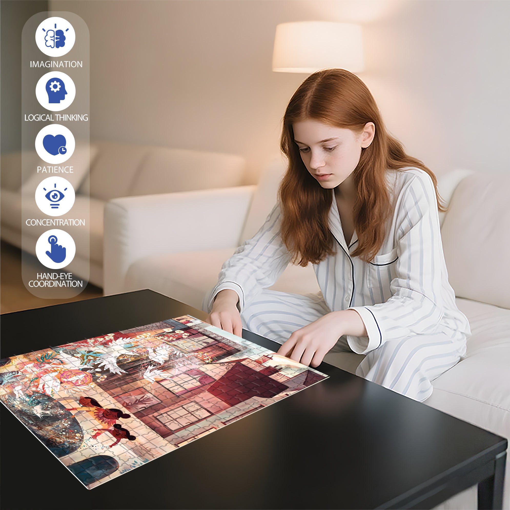 Pigeon Valley 500pcs/1000pcs Jigsaw Puzzle, Scratch-Resistant, Interactive Family Game & Brain-Boosting DIY Decor, Perfect for Halloween, Christmas & New Year Gifts, Family Puzzle Game
