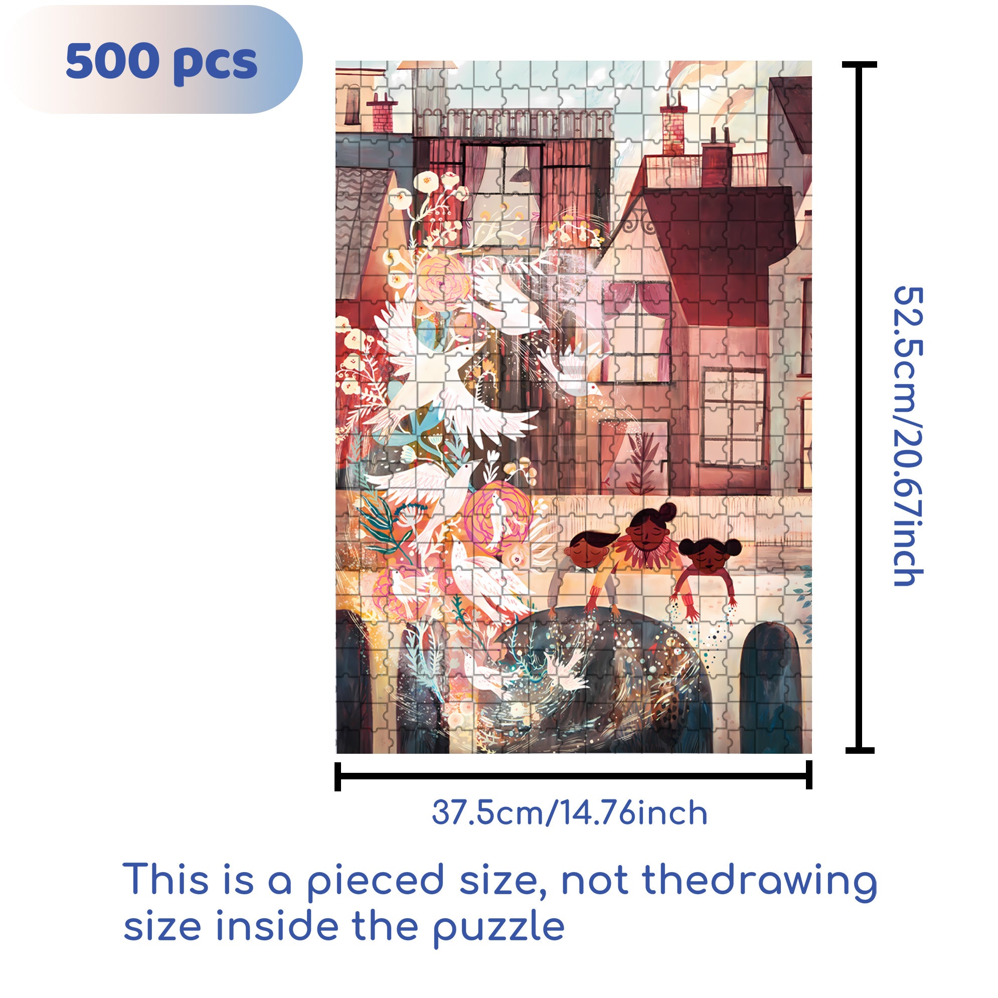 Pigeon Valley 500pcs/1000pcs Jigsaw Puzzle, Scratch-Resistant, Interactive Family Game & Brain-Boosting DIY Decor, Perfect for Halloween, Christmas & New Year Gifts, Family Puzzle Game