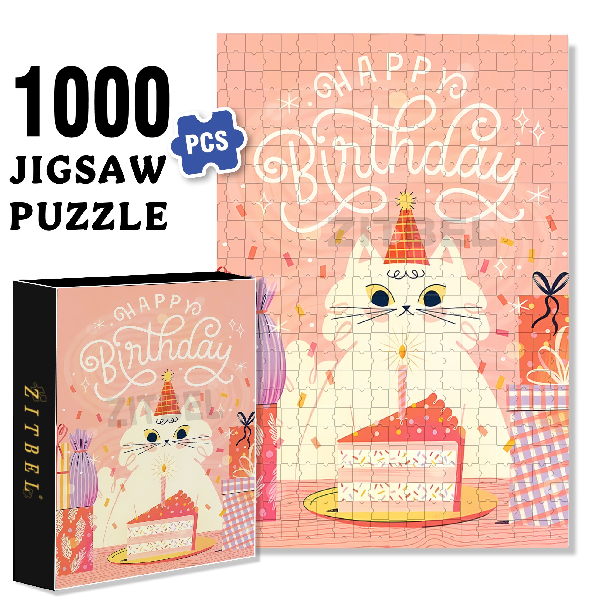 Poof 500pcs/1000pcs Jigsaw Puzzle, Scratch-Resistant, Interactive Family Game & Brain-Boosting DIY Decor, Perfect for Halloween, Christmas & New Year Gifts, Family Puzzle Game
