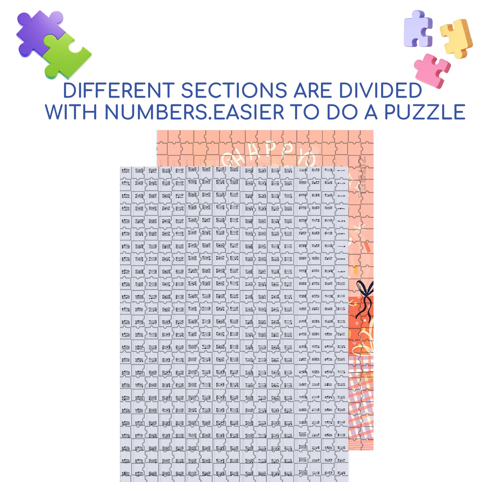 Poof 500pcs/1000pcs Jigsaw Puzzle, Scratch-Resistant, Interactive Family Game & Brain-Boosting DIY Decor, Perfect for Halloween, Christmas & New Year Gifts, Family Puzzle Game