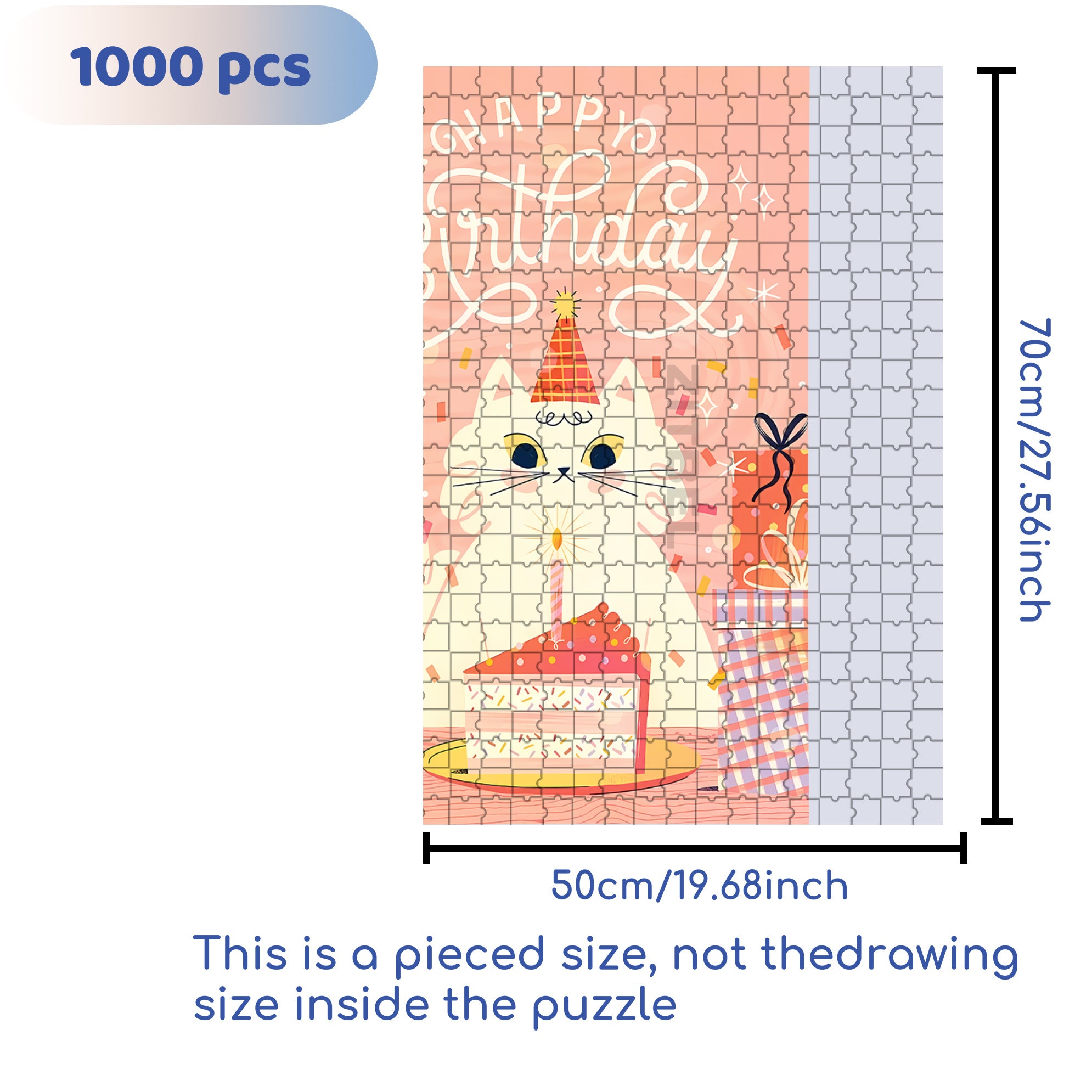 Poof 500pcs/1000pcs Jigsaw Puzzle, Scratch-Resistant, Interactive Family Game & Brain-Boosting DIY Decor, Perfect for Halloween, Christmas & New Year Gifts, Family Puzzle Game