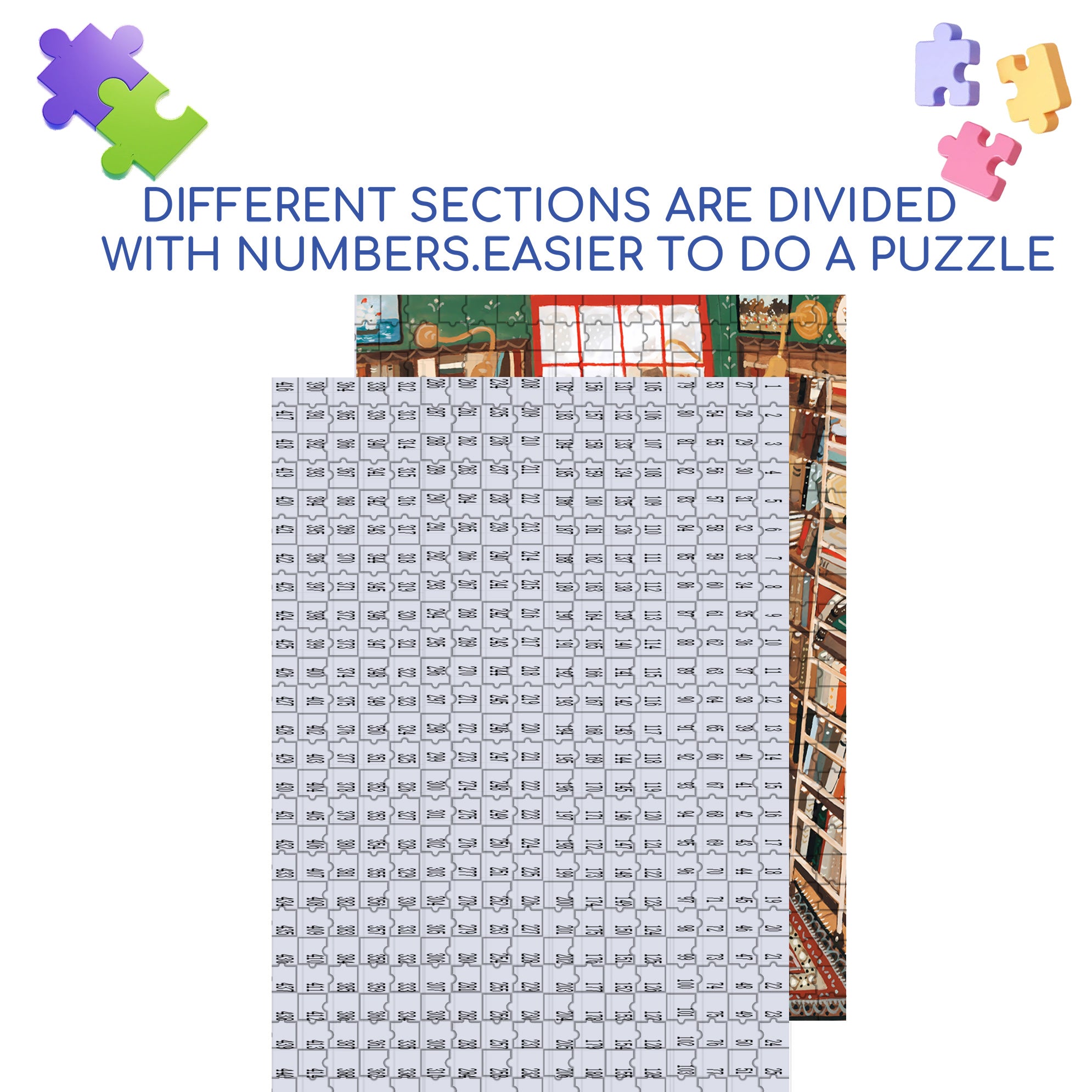 Quill And Parchment 500pcs/1000pcs Jigsaw Puzzle, Scratch-Resistant, Interactive Family Game & Brain-Boosting DIY Decor, Perfect for Halloween, Christmas & New Year Gifts, Family Puzzle Game