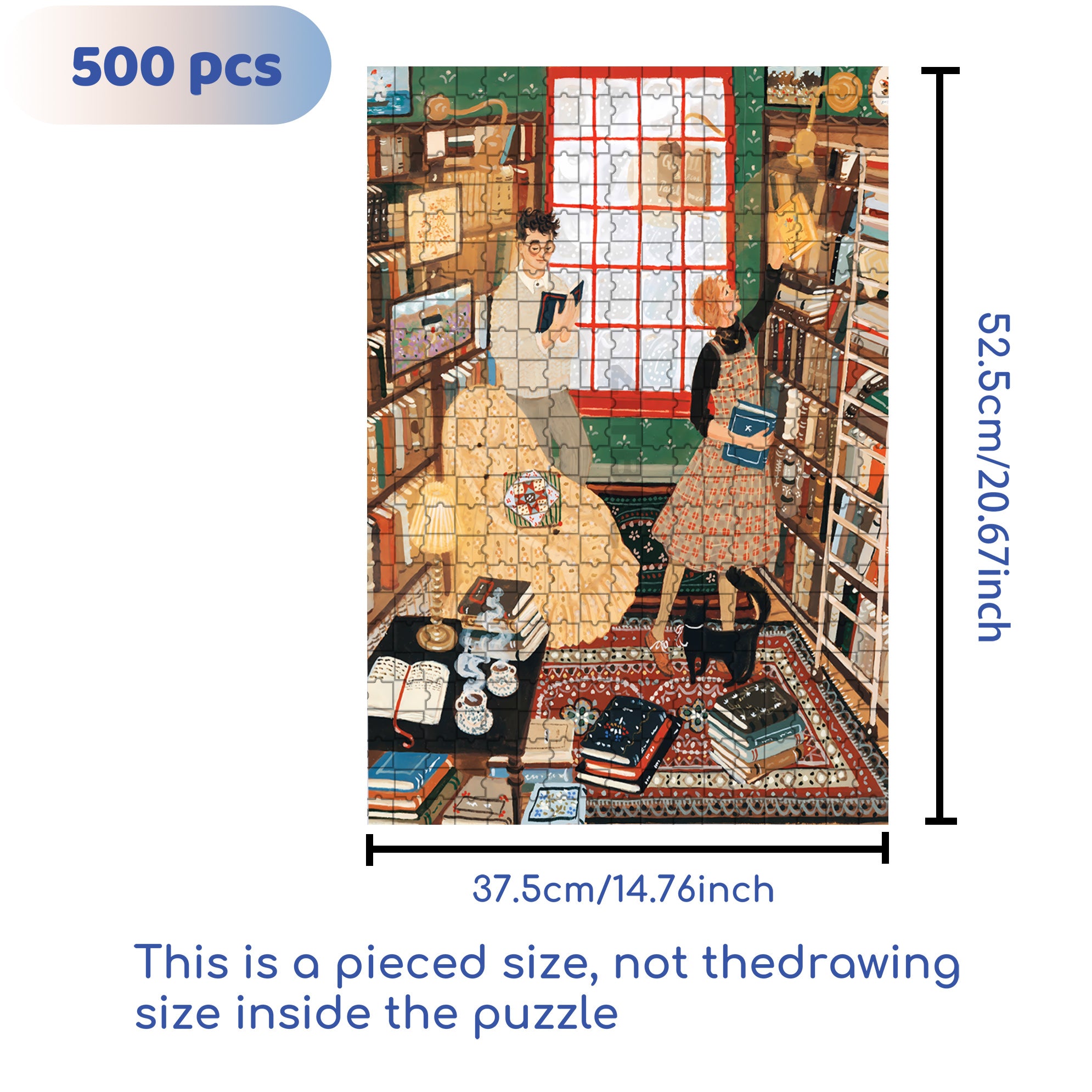 Quill And Parchment 500pcs/1000pcs Jigsaw Puzzle, Scratch-Resistant, Interactive Family Game & Brain-Boosting DIY Decor, Perfect for Halloween, Christmas & New Year Gifts, Family Puzzle Game