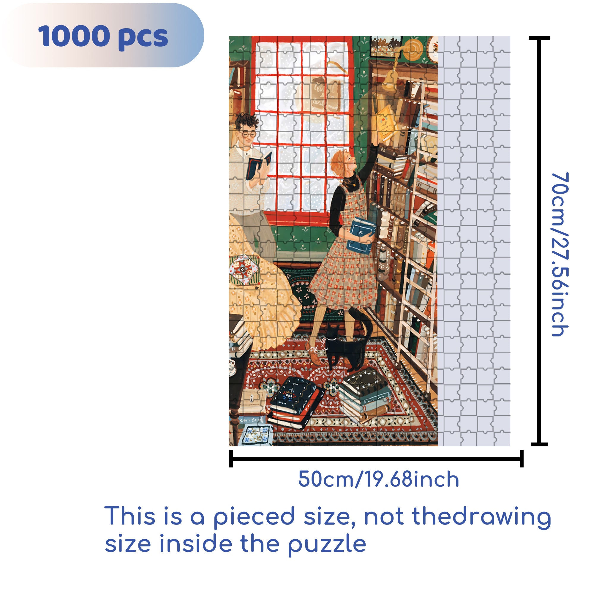 Quill And Parchment 500pcs/1000pcs Jigsaw Puzzle, Scratch-Resistant, Interactive Family Game & Brain-Boosting DIY Decor, Perfect for Halloween, Christmas & New Year Gifts, Family Puzzle Game