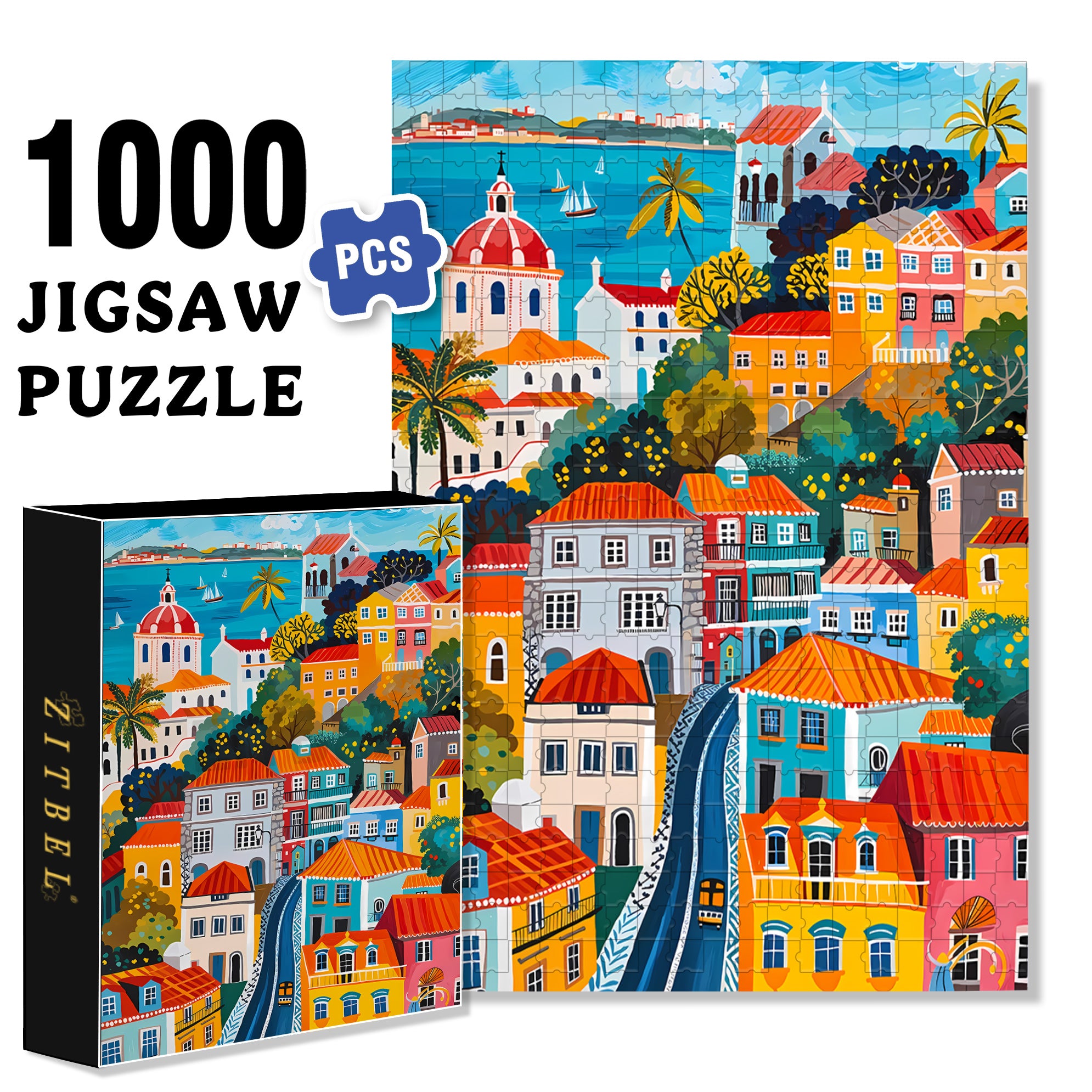 Rahovec 500pcs/1000pcs Jigsaw Puzzle, Scratch-Resistant, Interactive Family Game & Brain-Boosting DIY Decor, Perfect for Halloween, Christmas & New Year Gifts, Family Puzzle Game