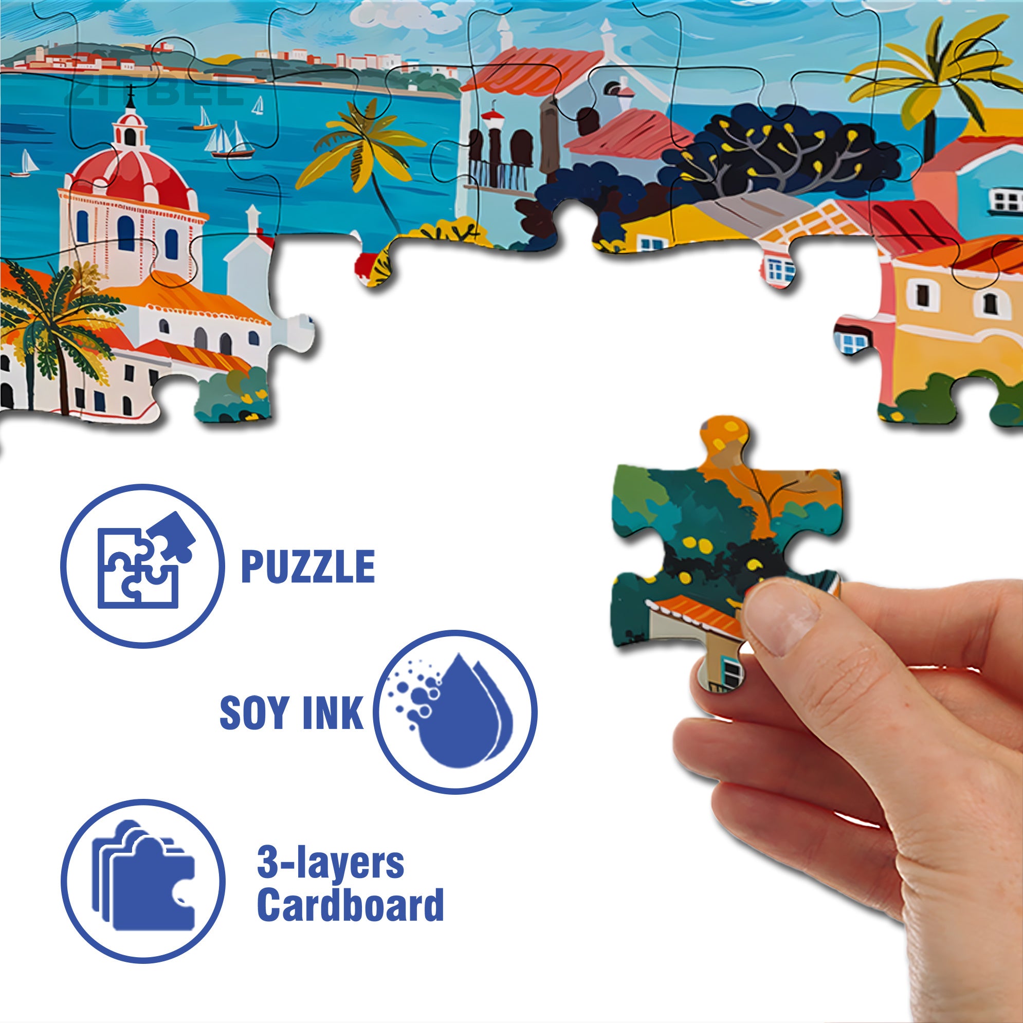 Rahovec 500pcs/1000pcs Jigsaw Puzzle, Scratch-Resistant, Interactive Family Game & Brain-Boosting DIY Decor, Perfect for Halloween, Christmas & New Year Gifts, Family Puzzle Game