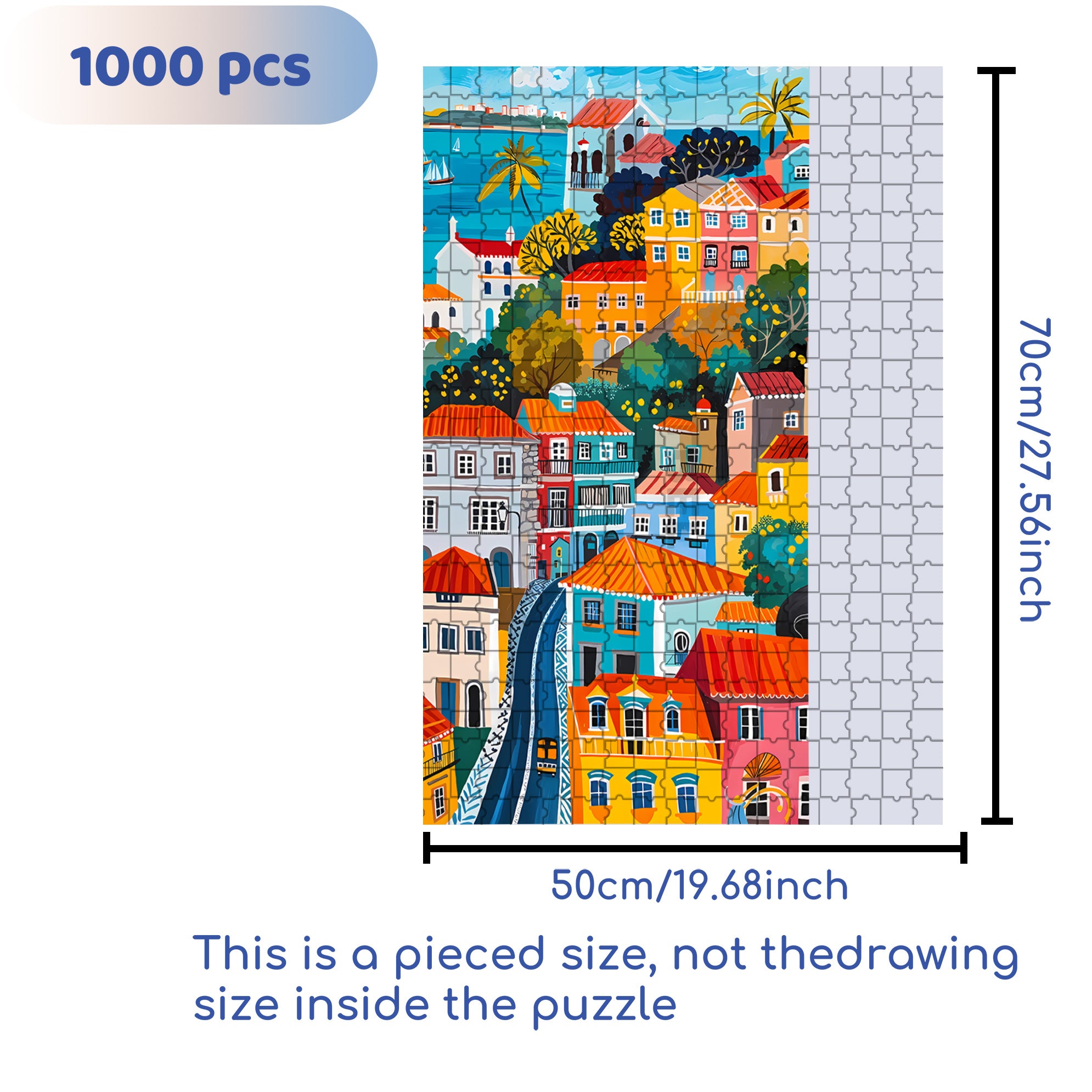 Rahovec 500pcs/1000pcs Jigsaw Puzzle, Scratch-Resistant, Interactive Family Game & Brain-Boosting DIY Decor, Perfect for Halloween, Christmas & New Year Gifts, Family Puzzle Game