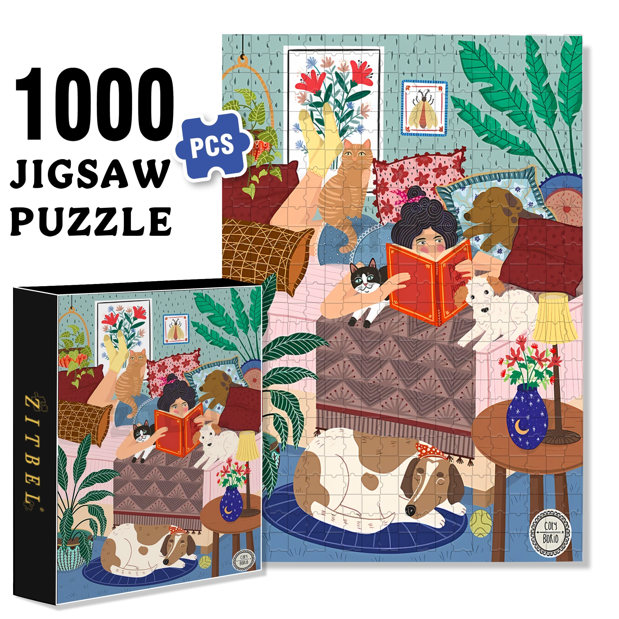 Read 500pcs/1000pcs Jigsaw Puzzle, Scratch-Resistant, Interactive Family Game & Brain-Boosting DIY Decor, Perfect for Halloween, Christmas & New Year Gifts, Family Puzzle Game