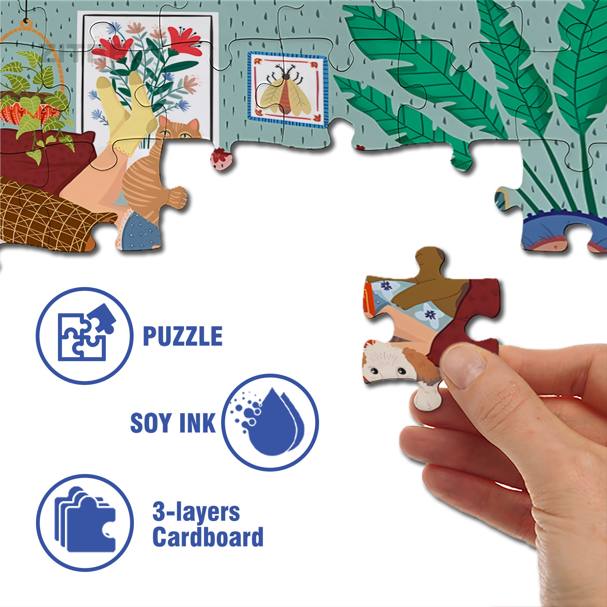 Read 500pcs/1000pcs Jigsaw Puzzle, Scratch-Resistant, Interactive Family Game & Brain-Boosting DIY Decor, Perfect for Halloween, Christmas & New Year Gifts, Family Puzzle Game