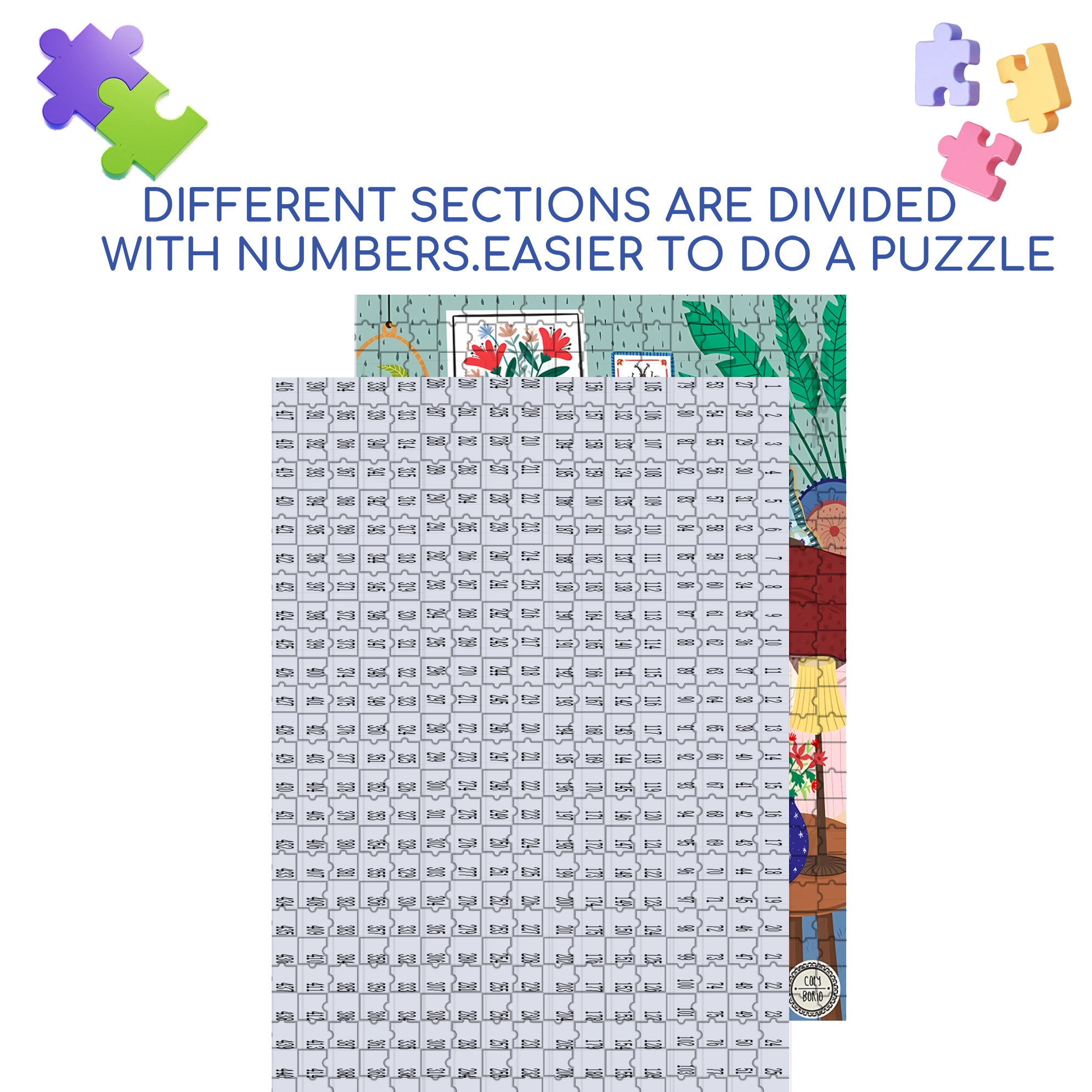Read 500pcs/1000pcs Jigsaw Puzzle, Scratch-Resistant, Interactive Family Game & Brain-Boosting DIY Decor, Perfect for Halloween, Christmas & New Year Gifts, Family Puzzle Game