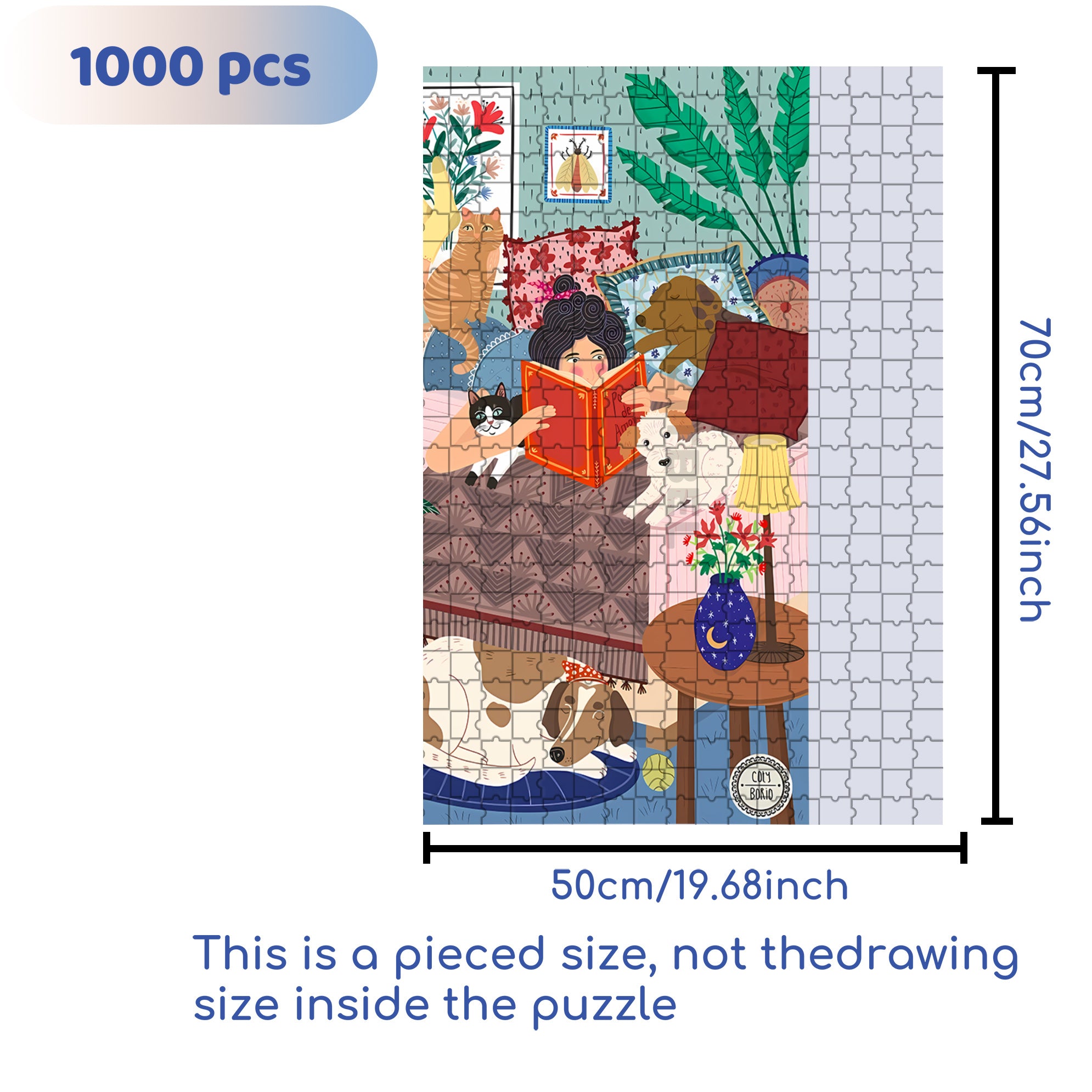 Read 500pcs/1000pcs Jigsaw Puzzle, Scratch-Resistant, Interactive Family Game & Brain-Boosting DIY Decor, Perfect for Halloween, Christmas & New Year Gifts, Family Puzzle Game