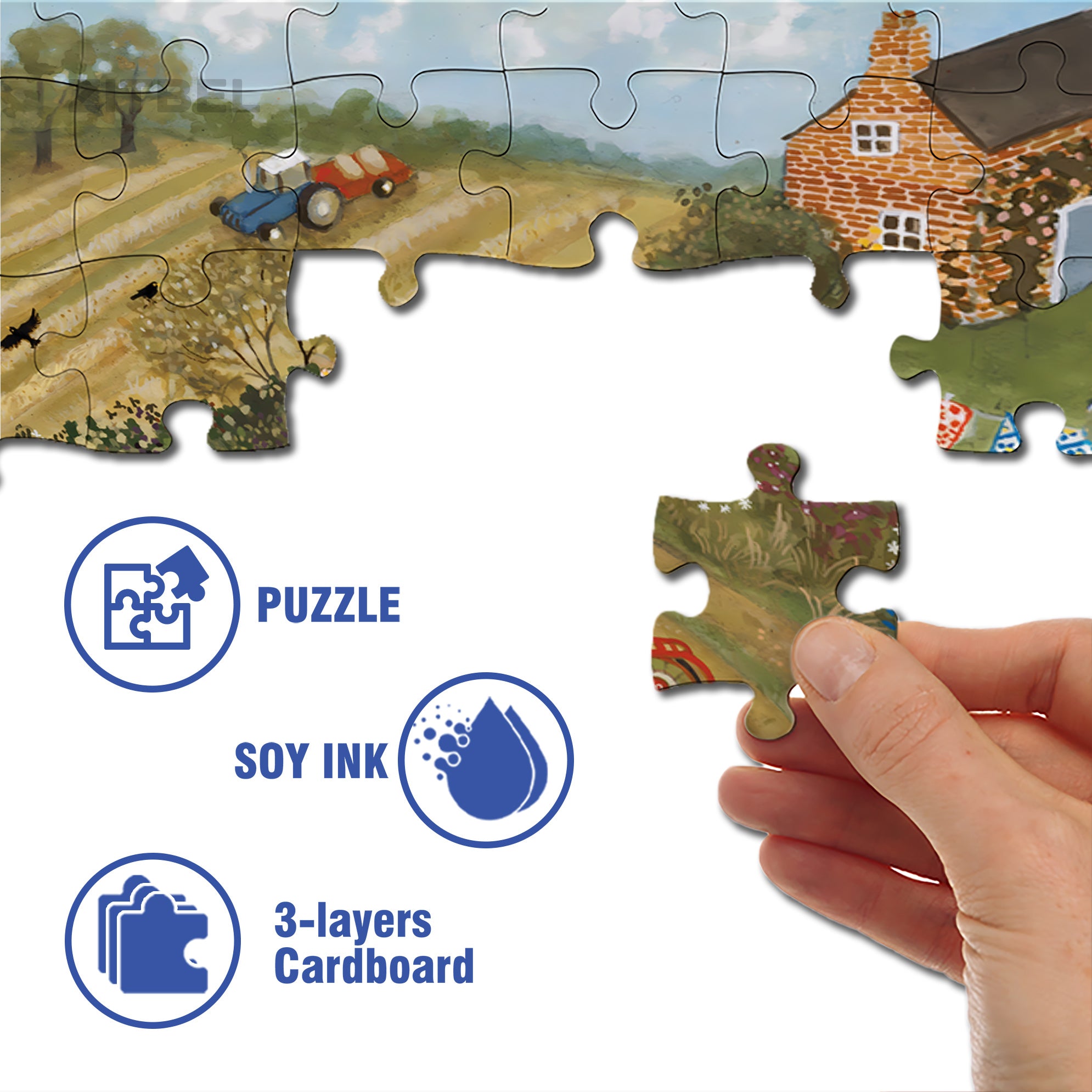 Ripen 500pcs/1000pcs Jigsaw Puzzle, Scratch-Resistant, Interactive Family Game & Brain-Boosting DIY Decor, Perfect for Halloween, Christmas & New Year Gifts, Family Puzzle Game