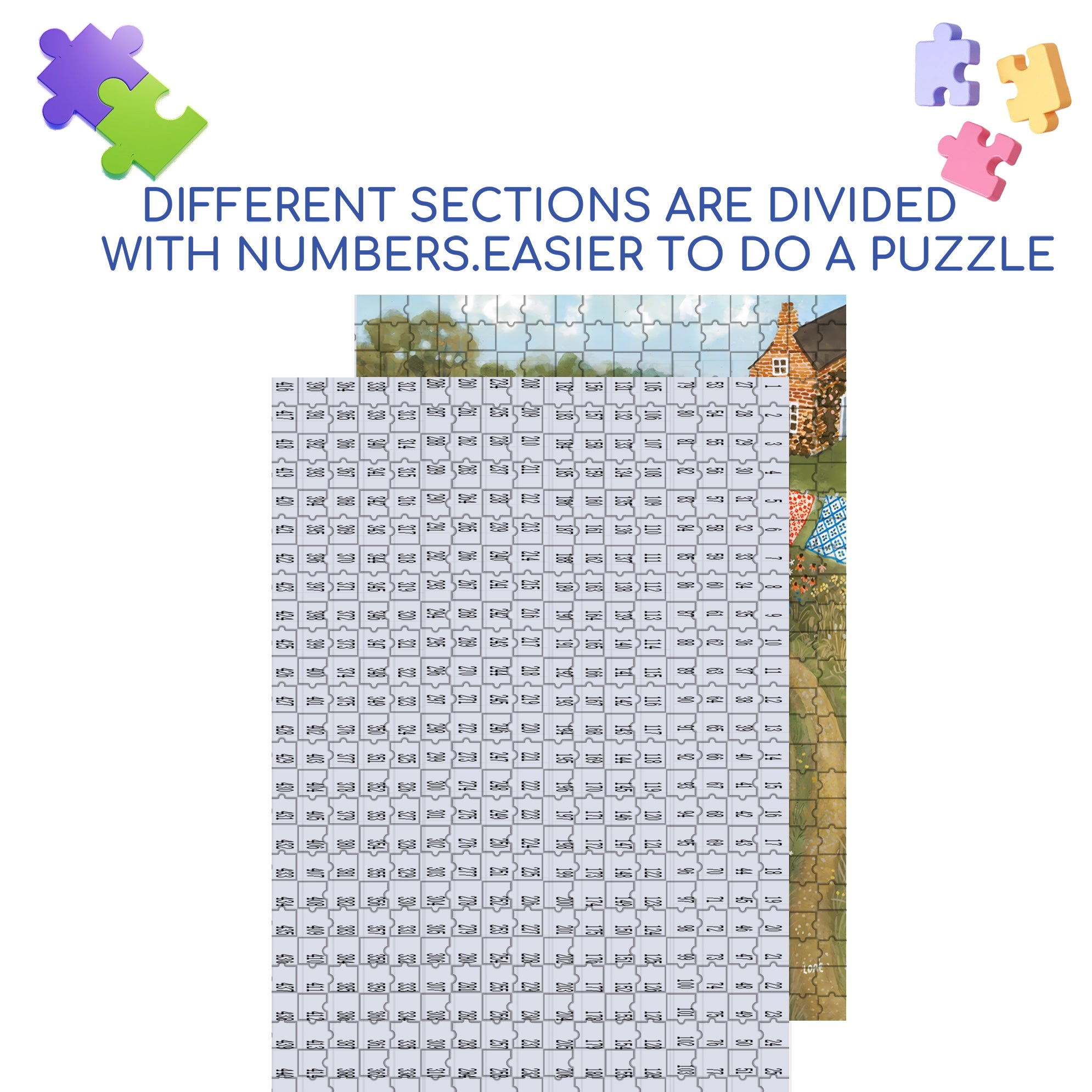 Ripen 500pcs/1000pcs Jigsaw Puzzle, Scratch-Resistant, Interactive Family Game & Brain-Boosting DIY Decor, Perfect for Halloween, Christmas & New Year Gifts, Family Puzzle Game