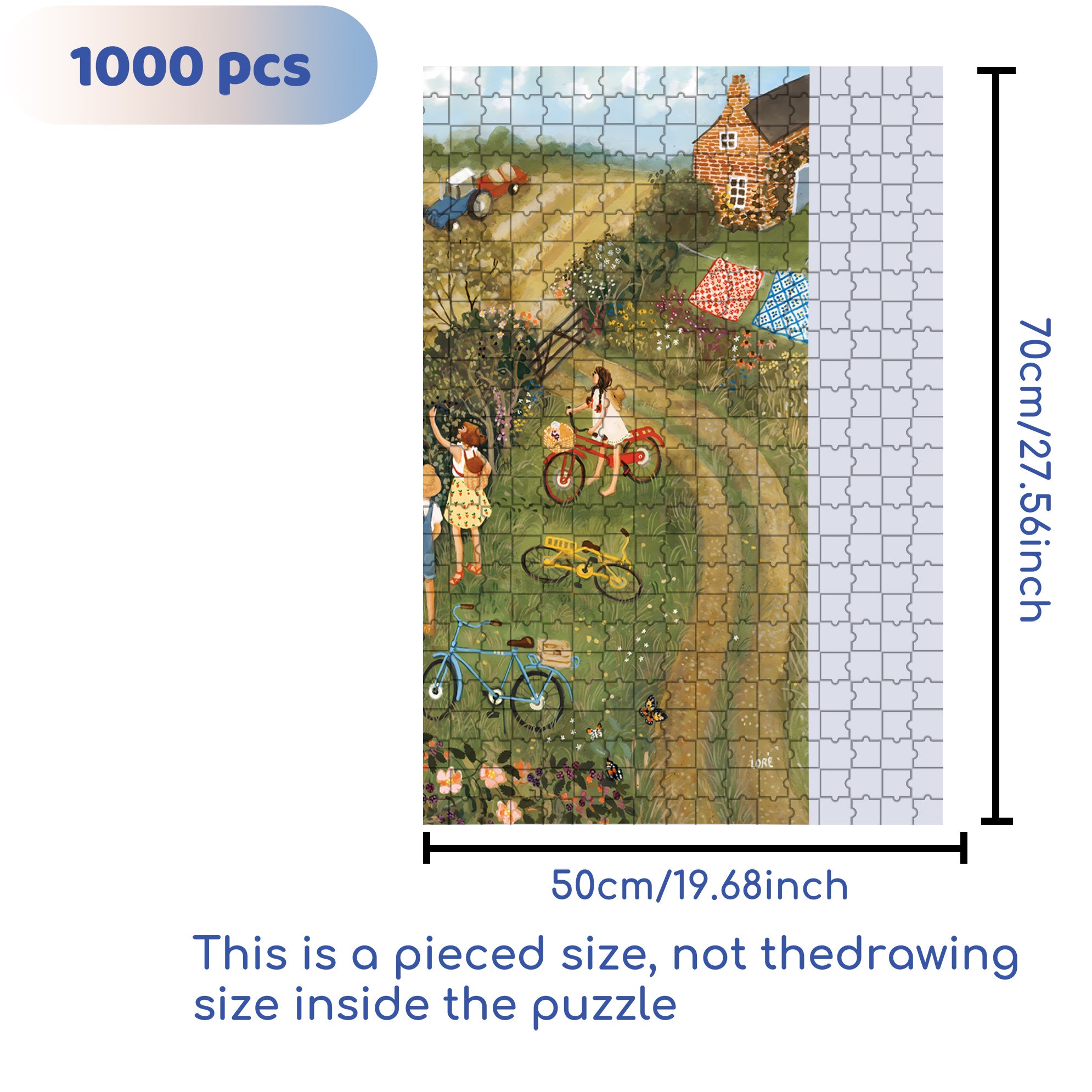 Ripen 500pcs/1000pcs Jigsaw Puzzle, Scratch-Resistant, Interactive Family Game & Brain-Boosting DIY Decor, Perfect for Halloween, Christmas & New Year Gifts, Family Puzzle Game