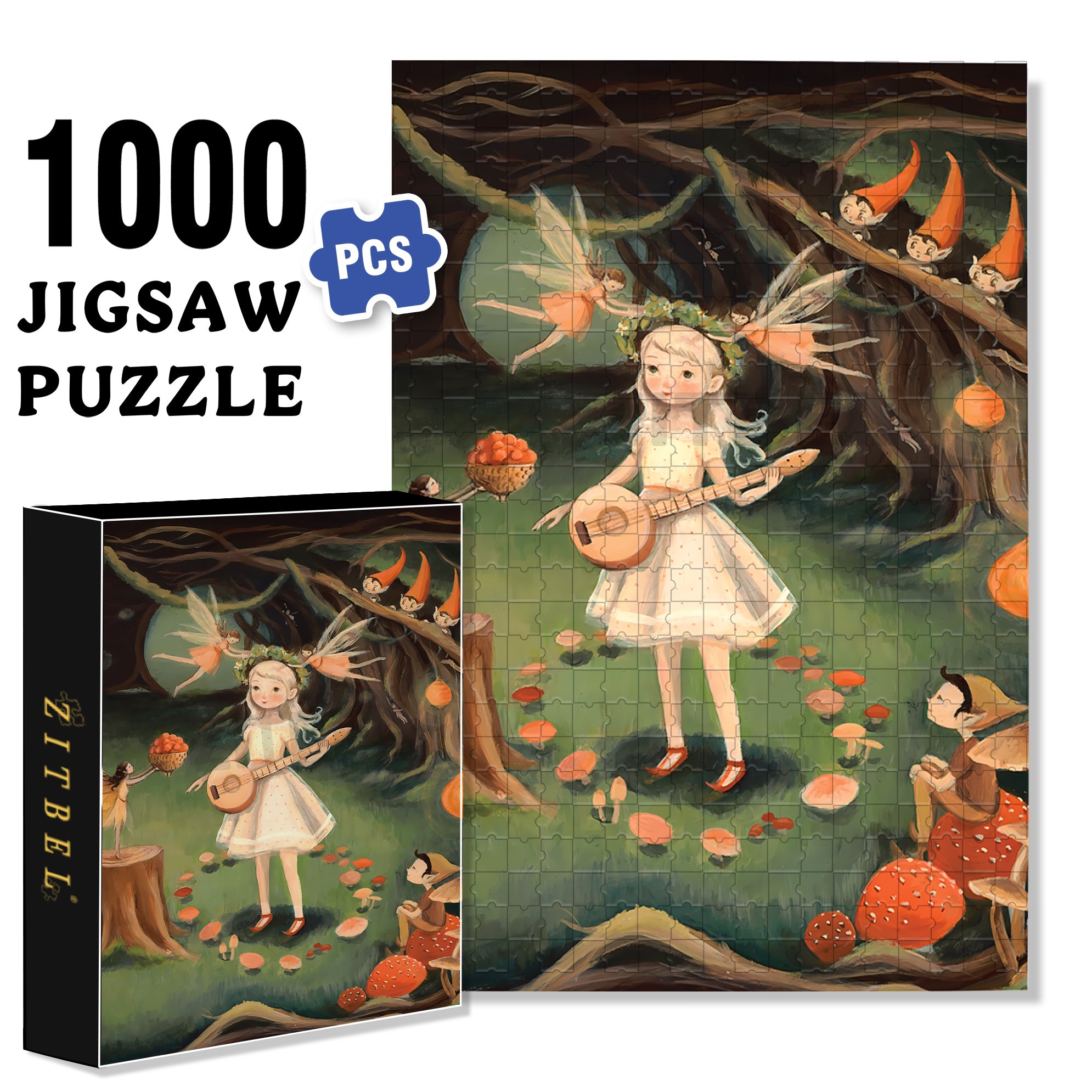 Secret Garden 500pcs/1000pcs Jigsaw Puzzle, Scratch-Resistant, Interactive Family Game & Brain-Boosting DIY Decor, Perfect for Halloween, Christmas & New Year Gifts, Family Puzzle Game
