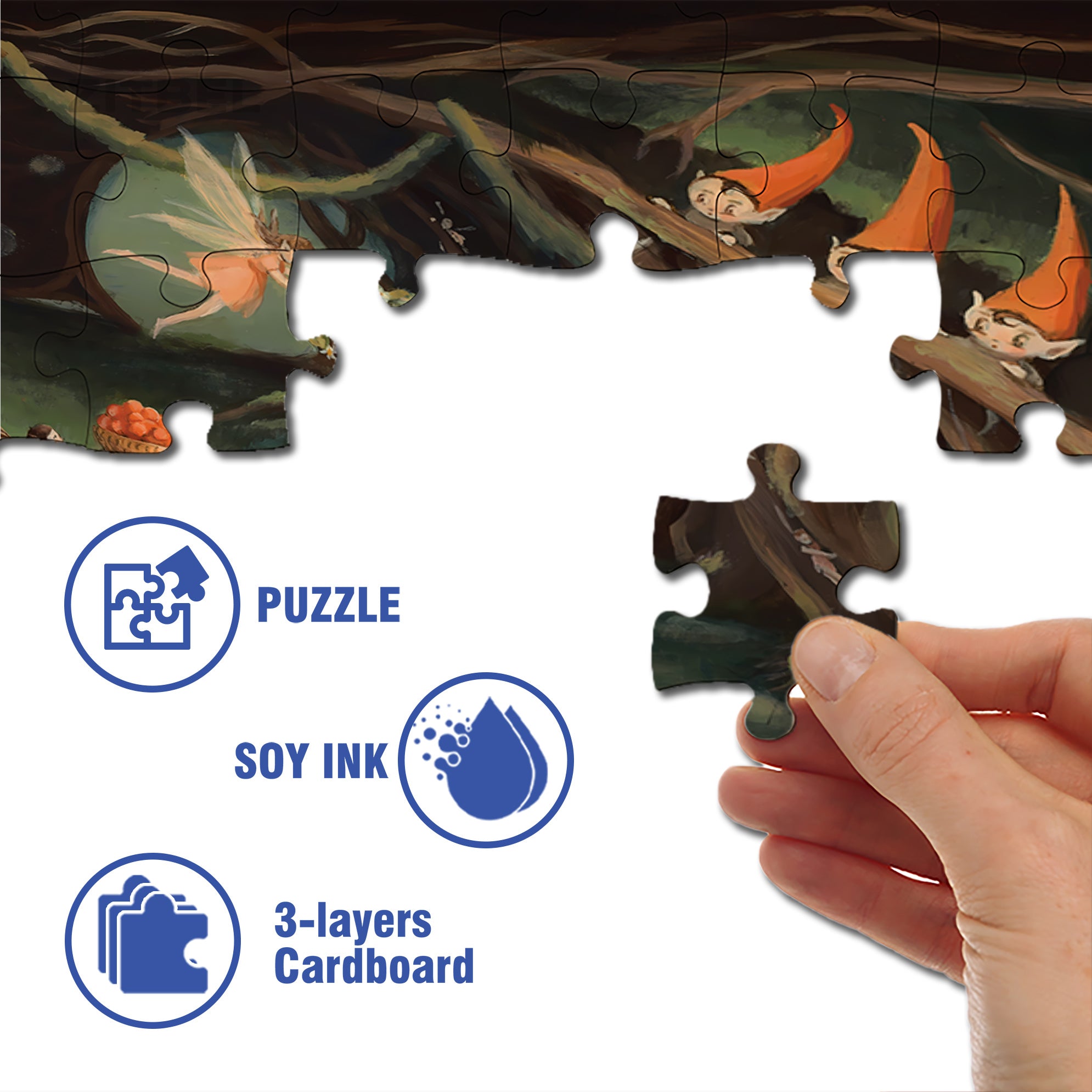 Secret Garden 500pcs/1000pcs Jigsaw Puzzle, Scratch-Resistant, Interactive Family Game & Brain-Boosting DIY Decor, Perfect for Halloween, Christmas & New Year Gifts, Family Puzzle Game