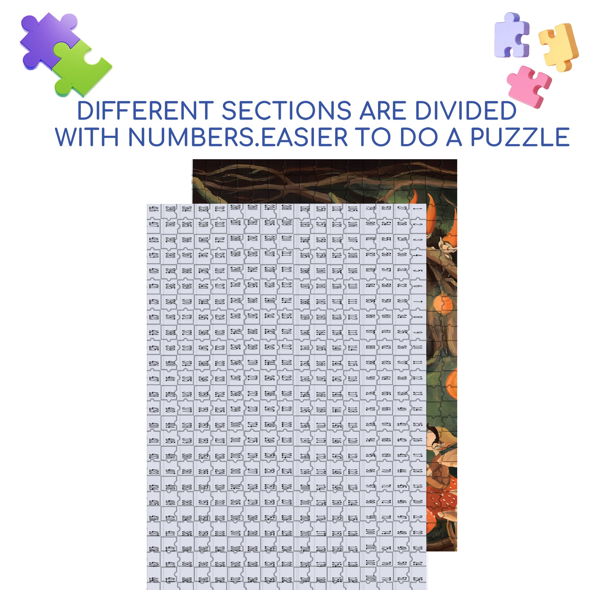 Secret Garden 500pcs/1000pcs Jigsaw Puzzle, Scratch-Resistant, Interactive Family Game & Brain-Boosting DIY Decor, Perfect for Halloween, Christmas & New Year Gifts, Family Puzzle Game