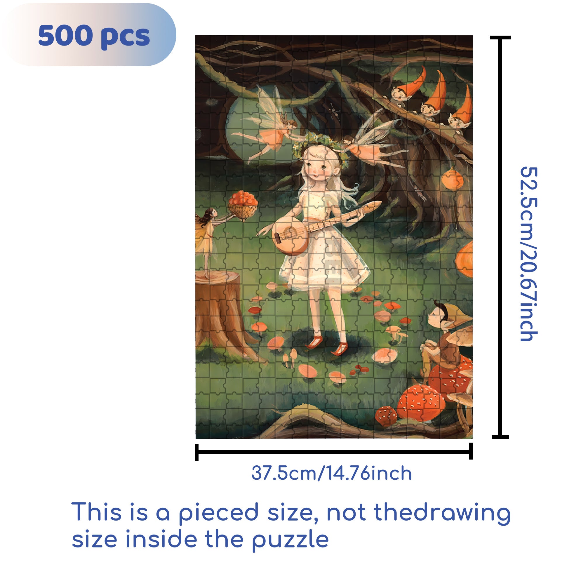 Secret Garden 500pcs/1000pcs Jigsaw Puzzle, Scratch-Resistant, Interactive Family Game & Brain-Boosting DIY Decor, Perfect for Halloween, Christmas & New Year Gifts, Family Puzzle Game
