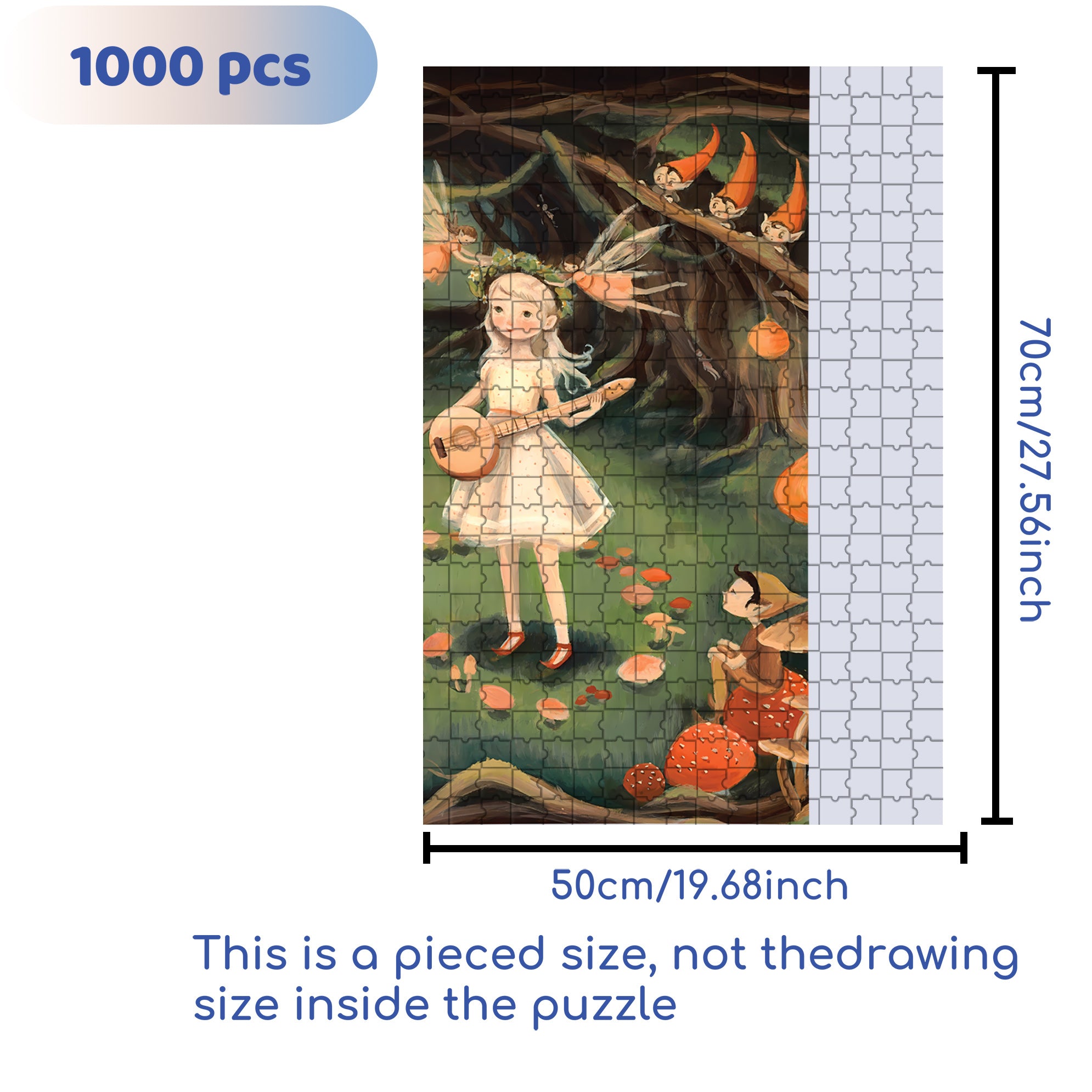 Secret Garden 500pcs/1000pcs Jigsaw Puzzle, Scratch-Resistant, Interactive Family Game & Brain-Boosting DIY Decor, Perfect for Halloween, Christmas & New Year Gifts, Family Puzzle Game