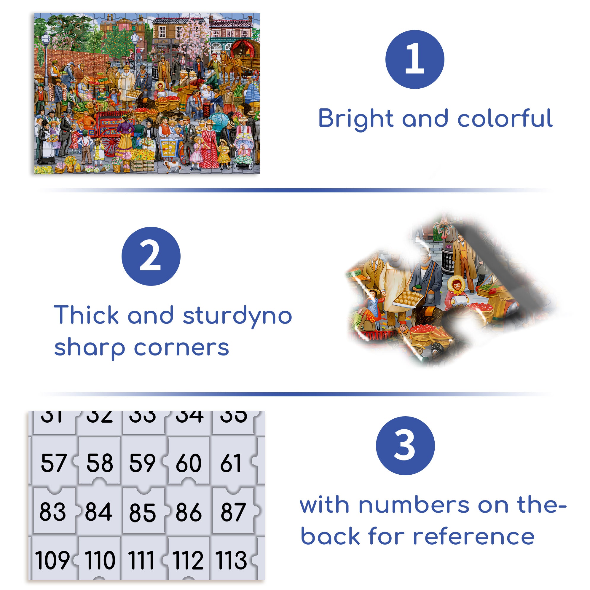 Springtime Market 500pcs/1000pcs Jigsaw Puzzle, Scratch-Resistant, Interactive Family Game & Brain-Boosting DIY Decor, Perfect for Halloween, Christmas & New Year Gifts, Family Puzzle Game