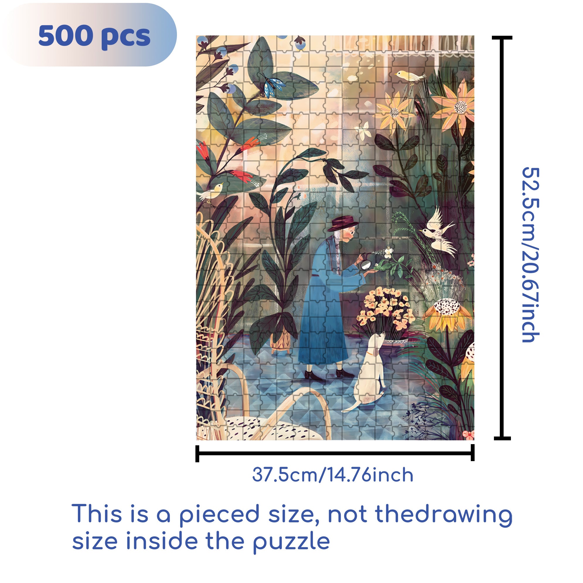 Taking Care Of Plants 500pcs/1000pcs Jigsaw Puzzle, Scratch-Resistant, Interactive Family Game & Brain-Boosting DIY Decor, Perfect for Halloween, Christmas & New Year Gifts, Family Puzzle Game