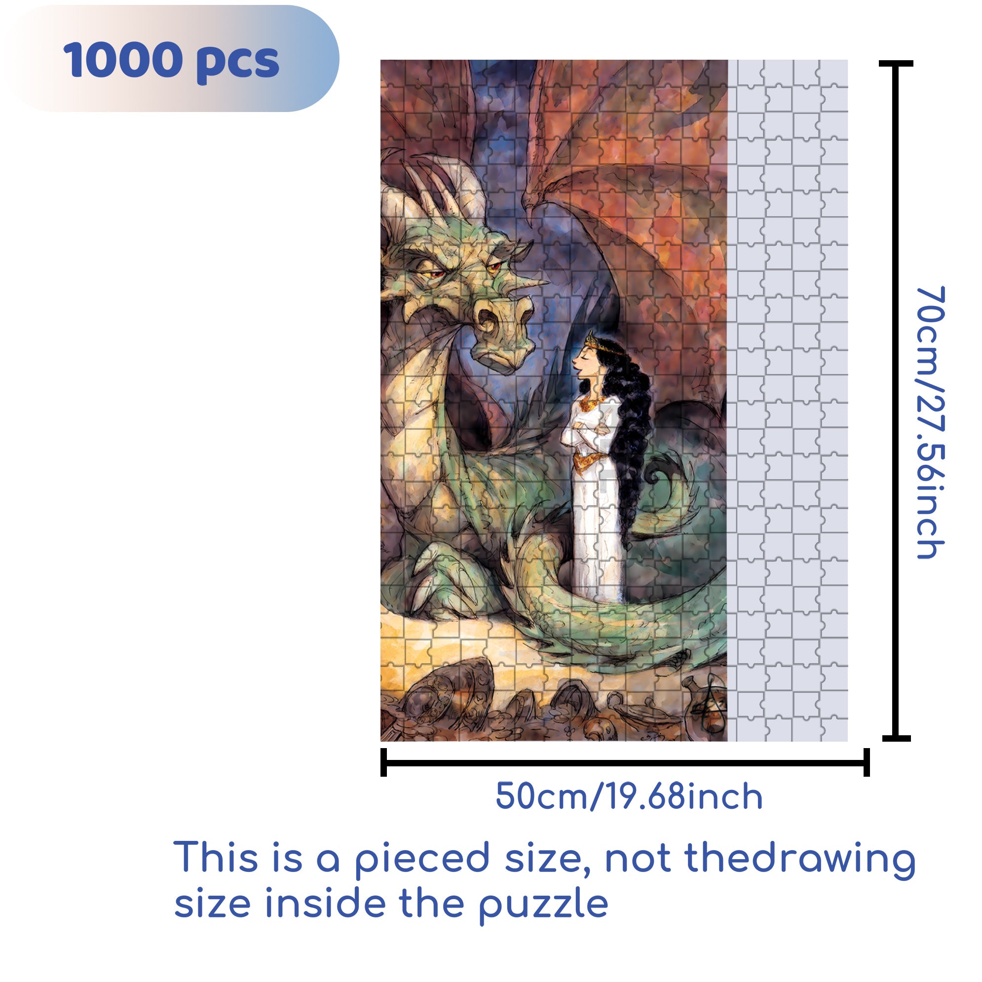 Talk With Dinosaurs 500pcs/1000pcs Jigsaw Puzzle, Scratch-Resistant, Interactive Family Game & Brain-Boosting DIY Decor, Perfect for Halloween, Christmas & New Year Gifts, Family Puzzle Game