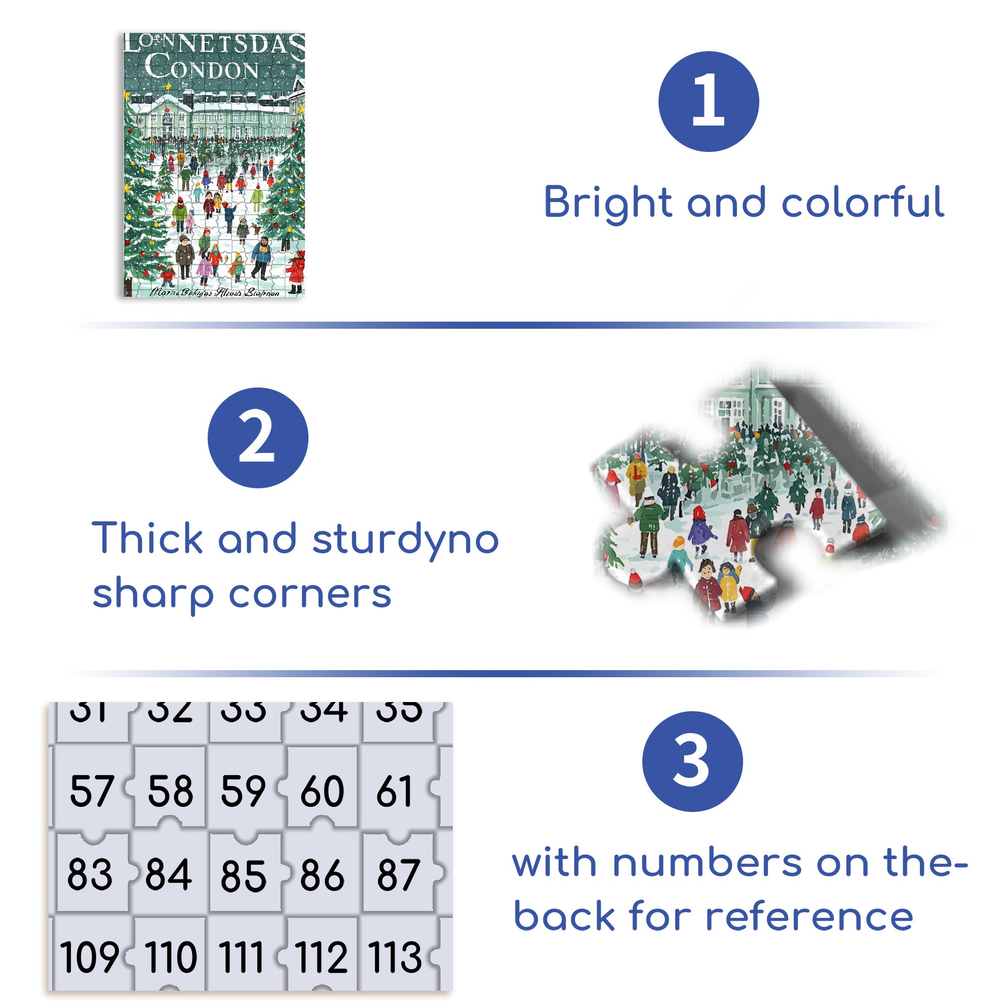 The Joy of Christmas 500pcs/1000pcs Jigsaw Puzzle, Scratch-Resistant, Interactive Family Game & Brain-Boosting DIY Decor, Perfect for Halloween, Christmas & New Year Gifts, Family Puzzle Game