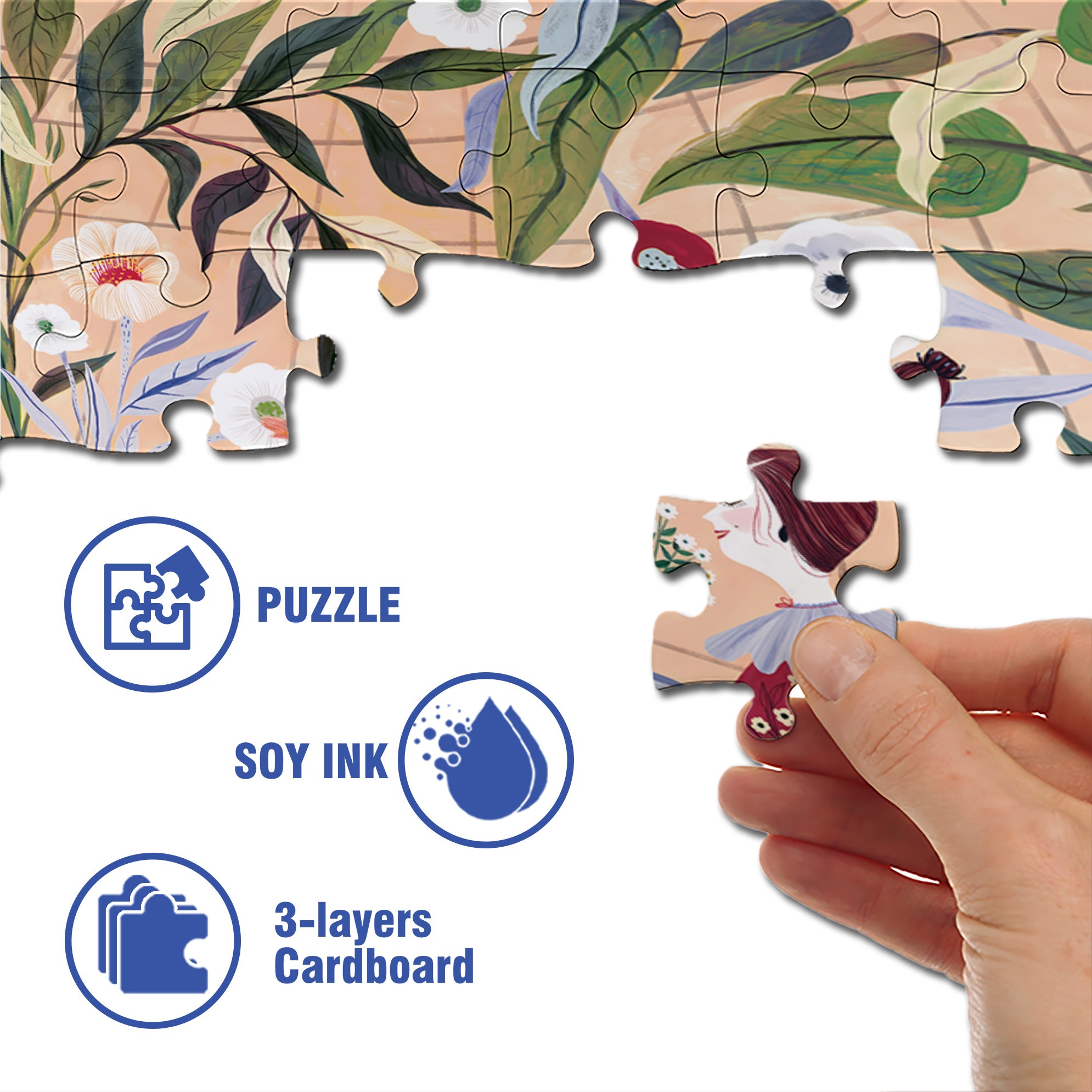 The Plant Lady 500pcs/1000pcs Jigsaw Puzzle, Scratch-Resistant, Interactive Family Game & Brain-Boosting DIY Decor, Perfect for Halloween, Christmas & New Year Gifts, Family Puzzle Game