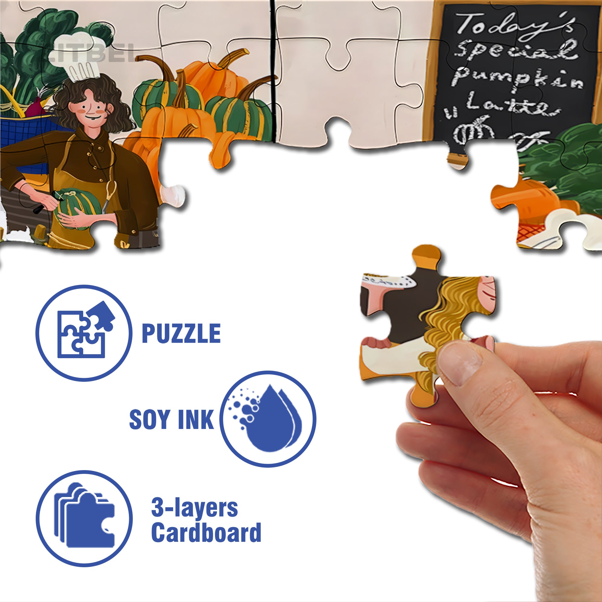 Today's Selection 500pcs/1000pcs Jigsaw Puzzle, Scratch-Resistant, Interactive Family Game & Brain-Boosting DIY Decor, Perfect for Halloween, Christmas & New Year Gifts, Family Puzzle Game