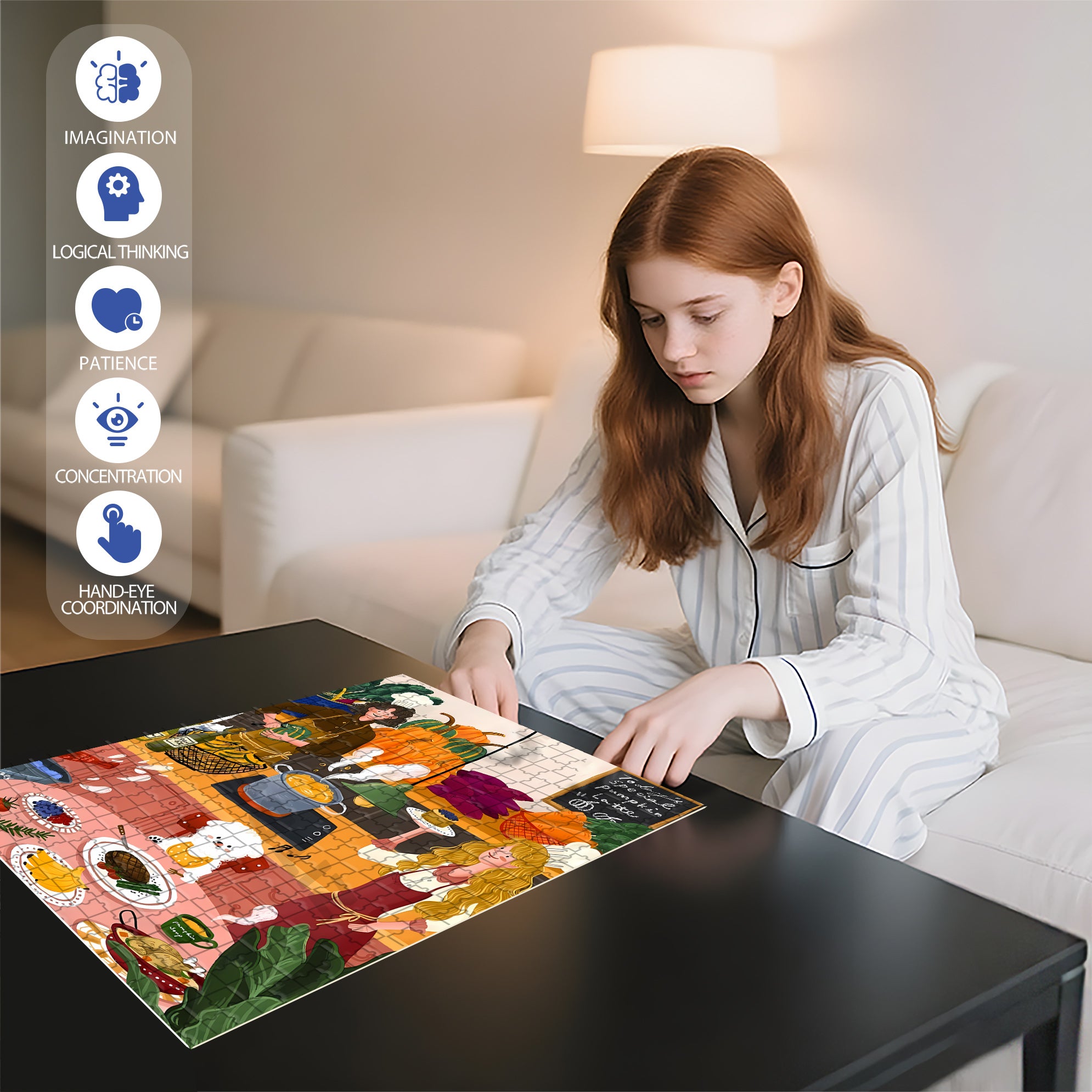 Today's Selection 500pcs/1000pcs Jigsaw Puzzle, Scratch-Resistant, Interactive Family Game & Brain-Boosting DIY Decor, Perfect for Halloween, Christmas & New Year Gifts, Family Puzzle Game