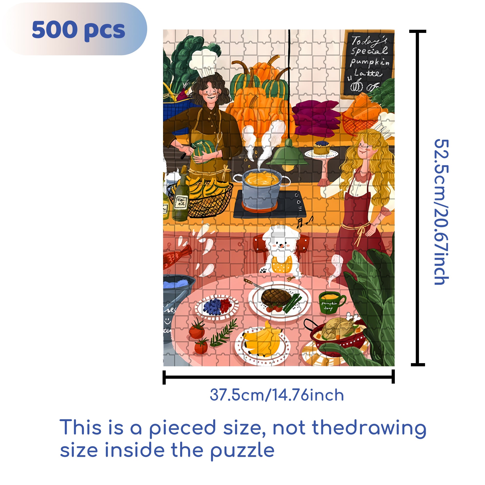 Today's Selection 500pcs/1000pcs Jigsaw Puzzle, Scratch-Resistant, Interactive Family Game & Brain-Boosting DIY Decor, Perfect for Halloween, Christmas & New Year Gifts, Family Puzzle Game